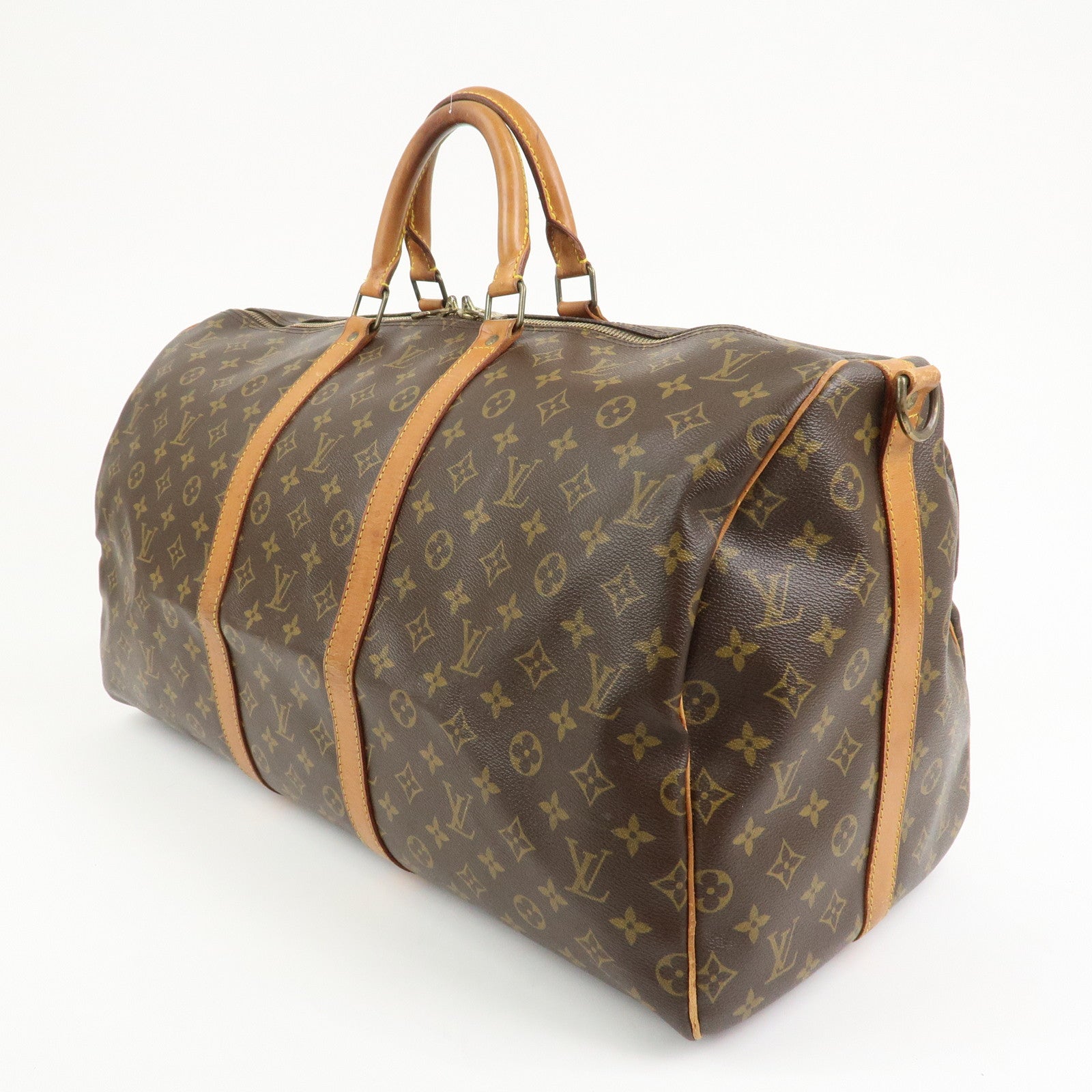 Louis Vuitton Monogram Keep All Bandouliere 55 Boston Bag M41414