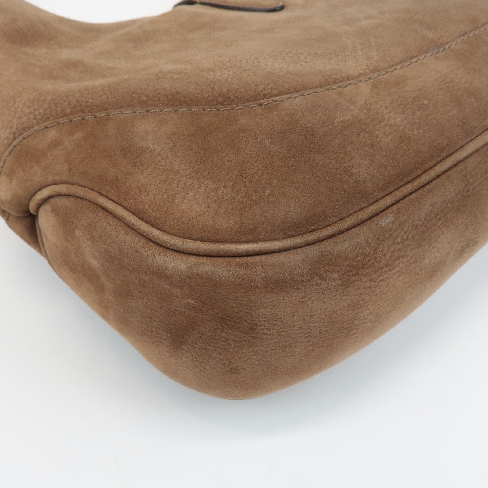 GUCCI New Jackie Leather Shoulder Bag Hand Bag Brown 277520 Used