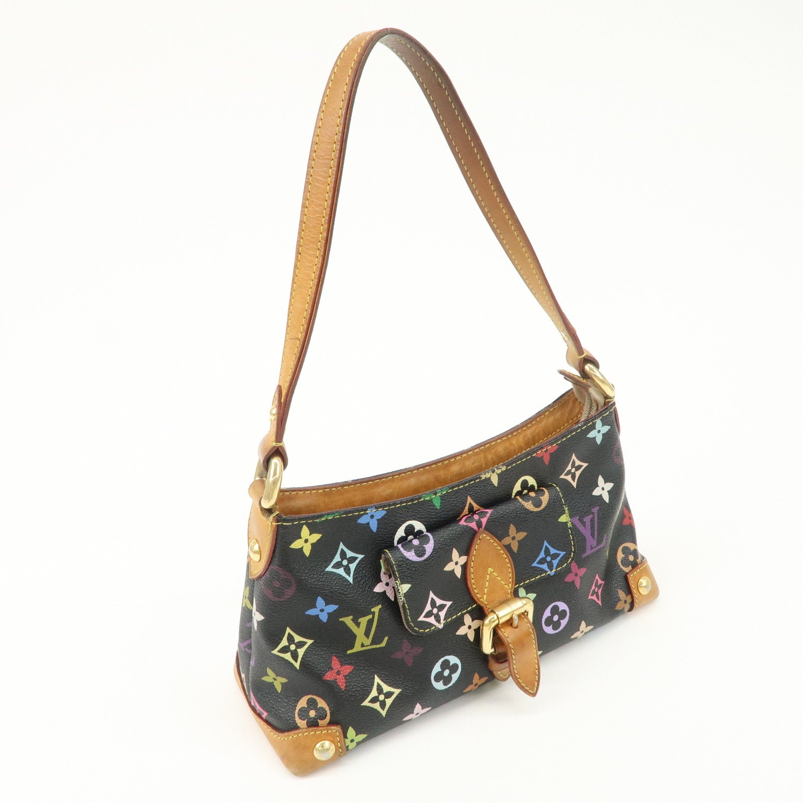Louis Vuitton Monogram Multicolor Eliza Shoulder Bag Black M40099 Used