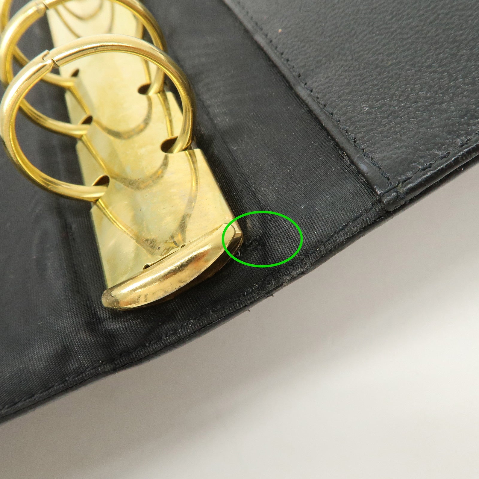 CHANEL COCO Mark Leather Planner Cover Black Gold Hardware Used