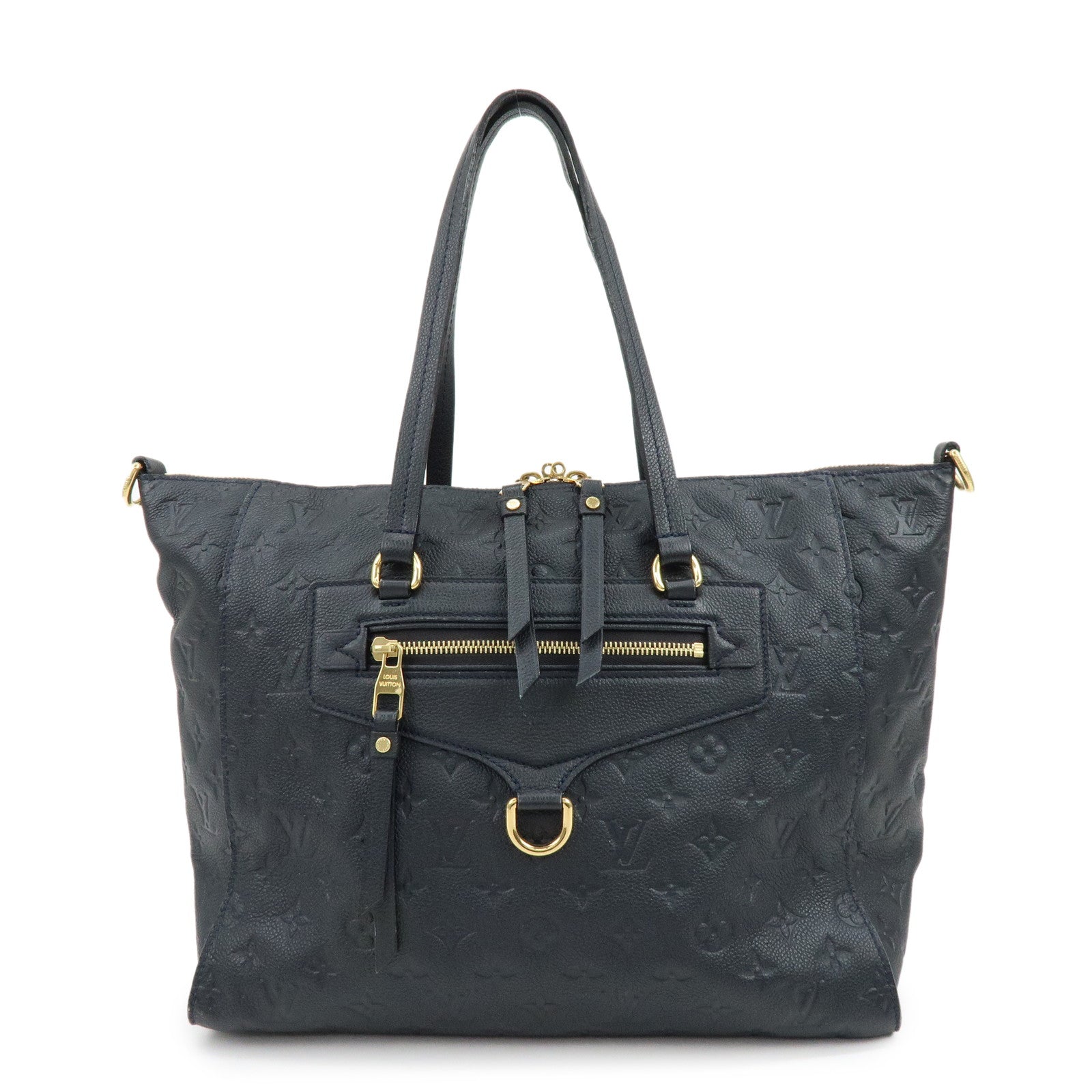 Louis Vuitton Monogram Empreinte Luminuse PM Tote Bag Navy M93410