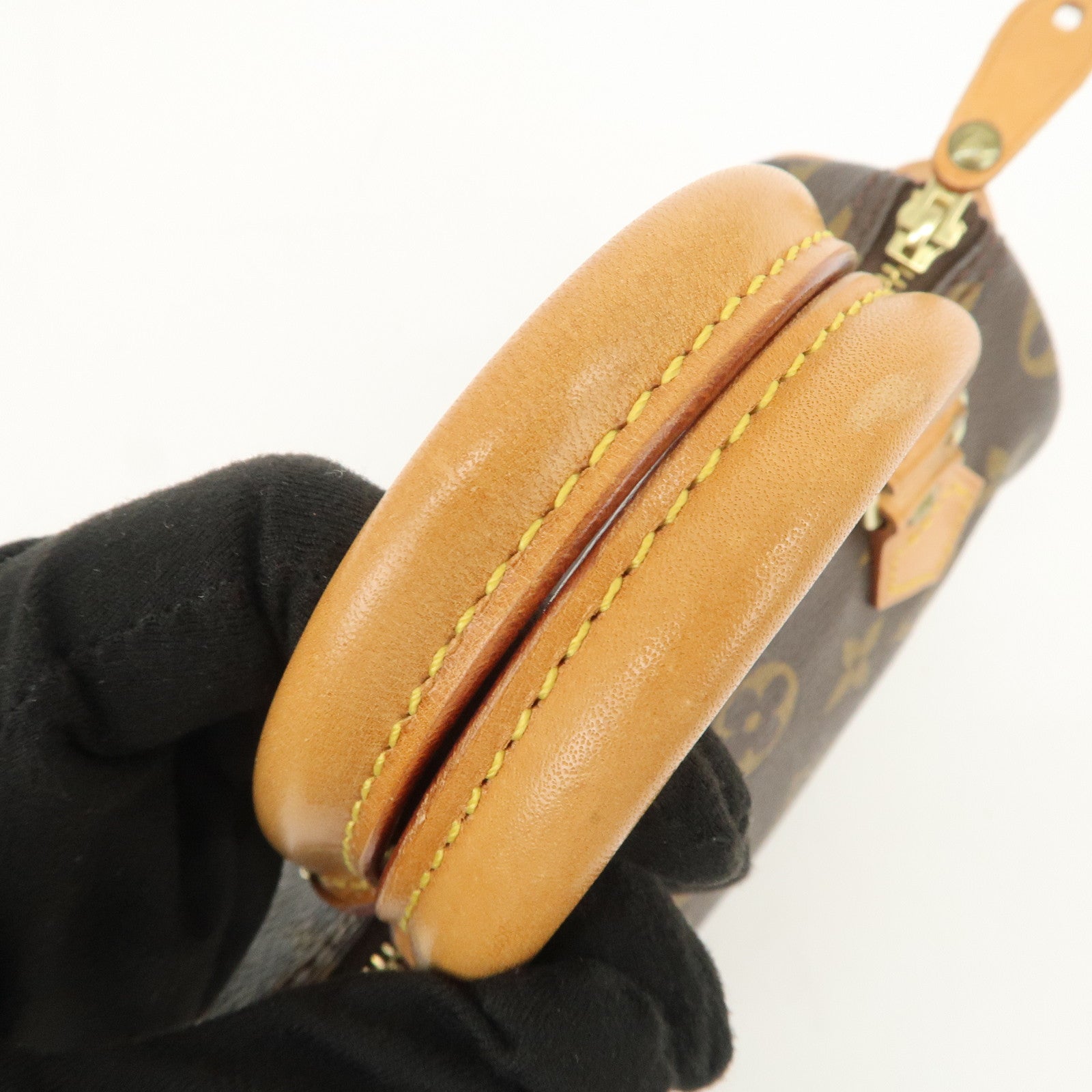 Louis Vuitton Monogram Mini Speedy Hand Bag Boston Bag Brown M41534