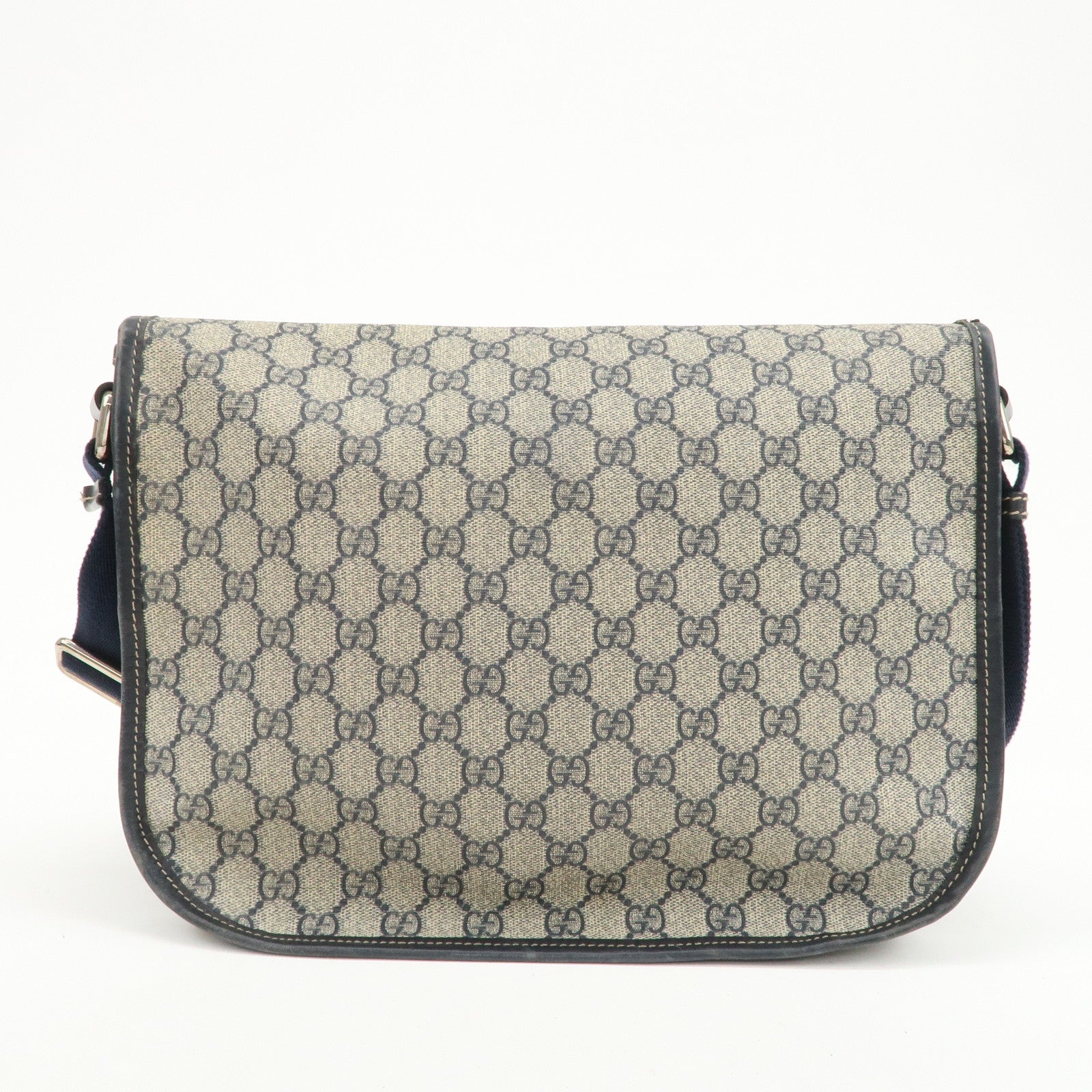 GUCCI GG Supreme Shoulder Bag Messenger Bag Beige Navy 201732