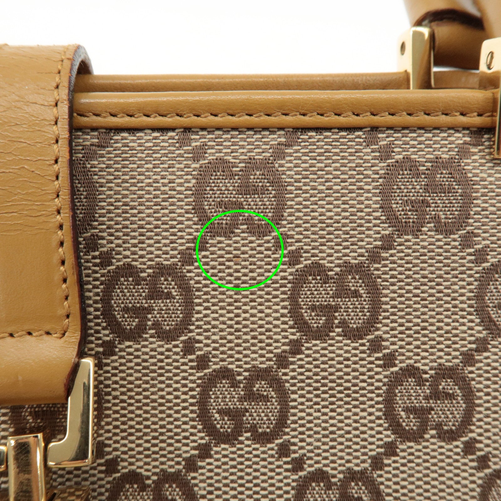 GUCCI Jackie Leather Shoulder Bag Tote Bag Beige 002.1073 Used