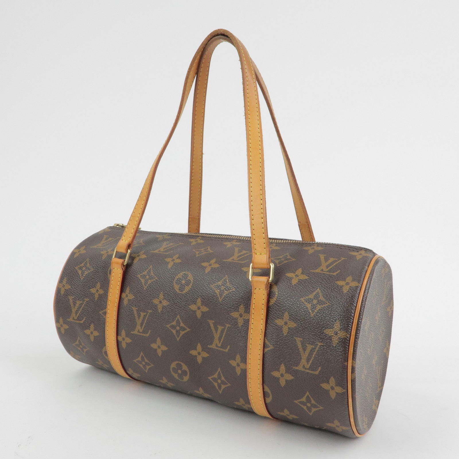 Louis Vuitton Monogram Papillon 30 Hand Bag Brown M51385