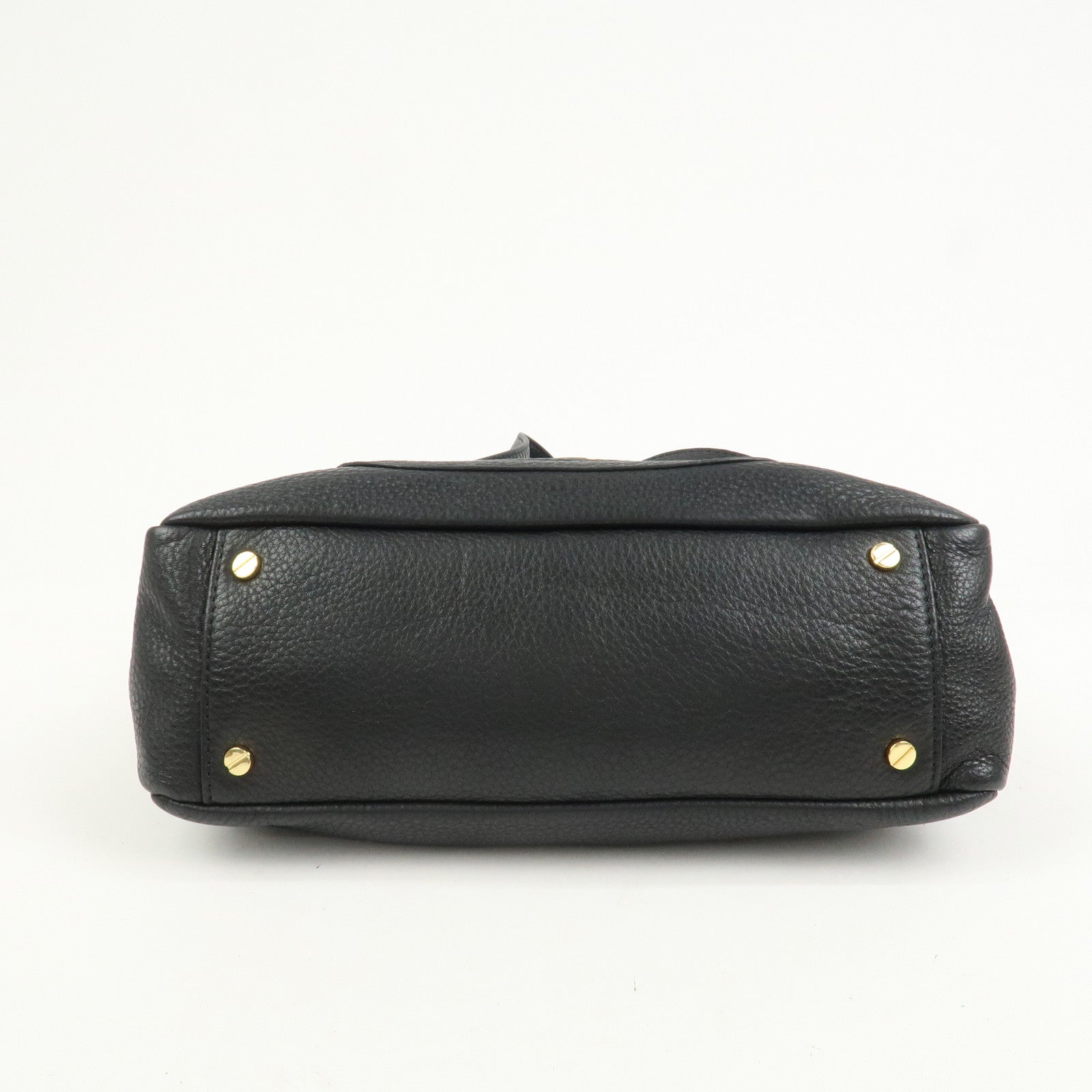 TORY BURCH Logo Leather 2way Hand Bag Black