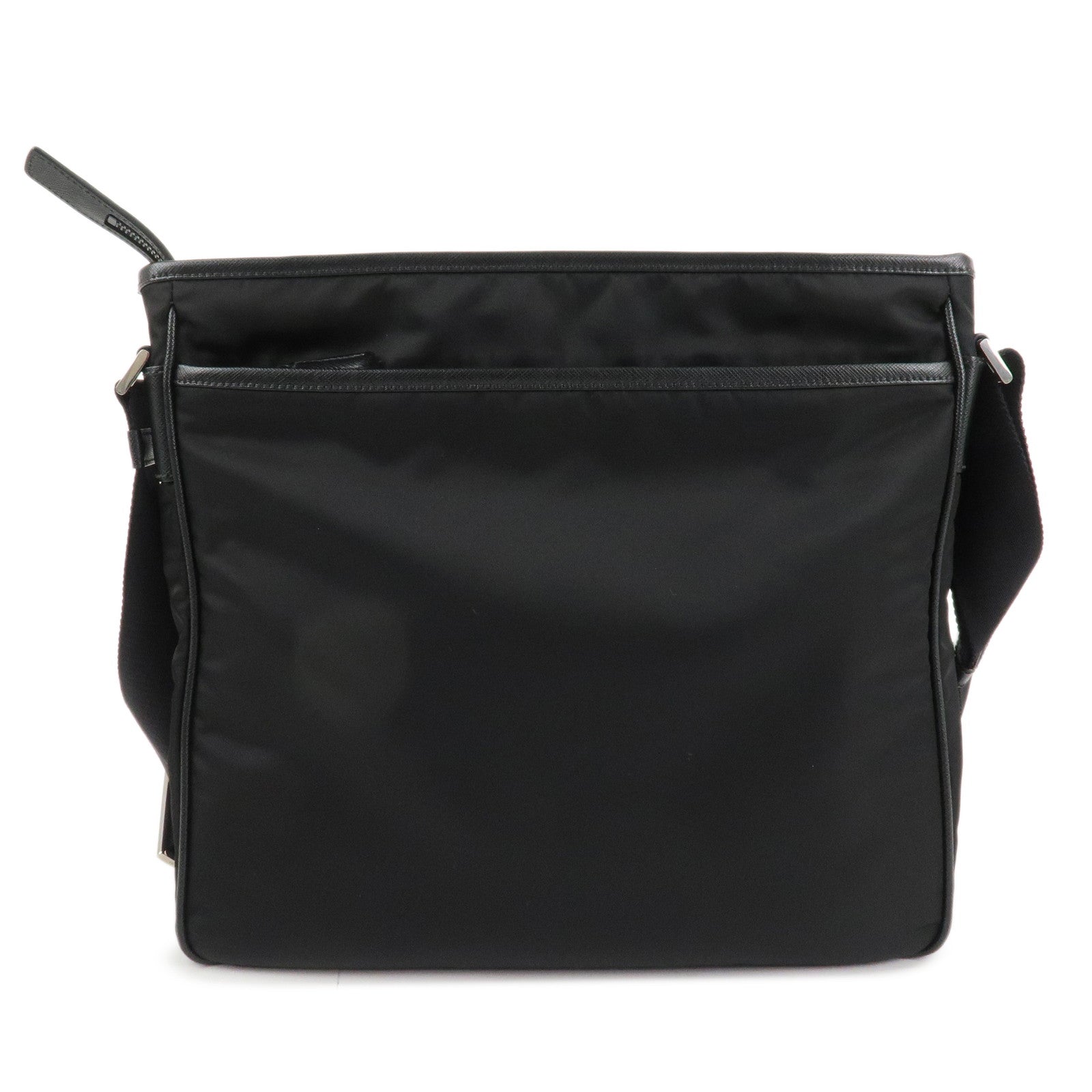 PRADA Triangle Logo Nylon Shoulder Bag Messenger Bag Black 2VH953 Used
