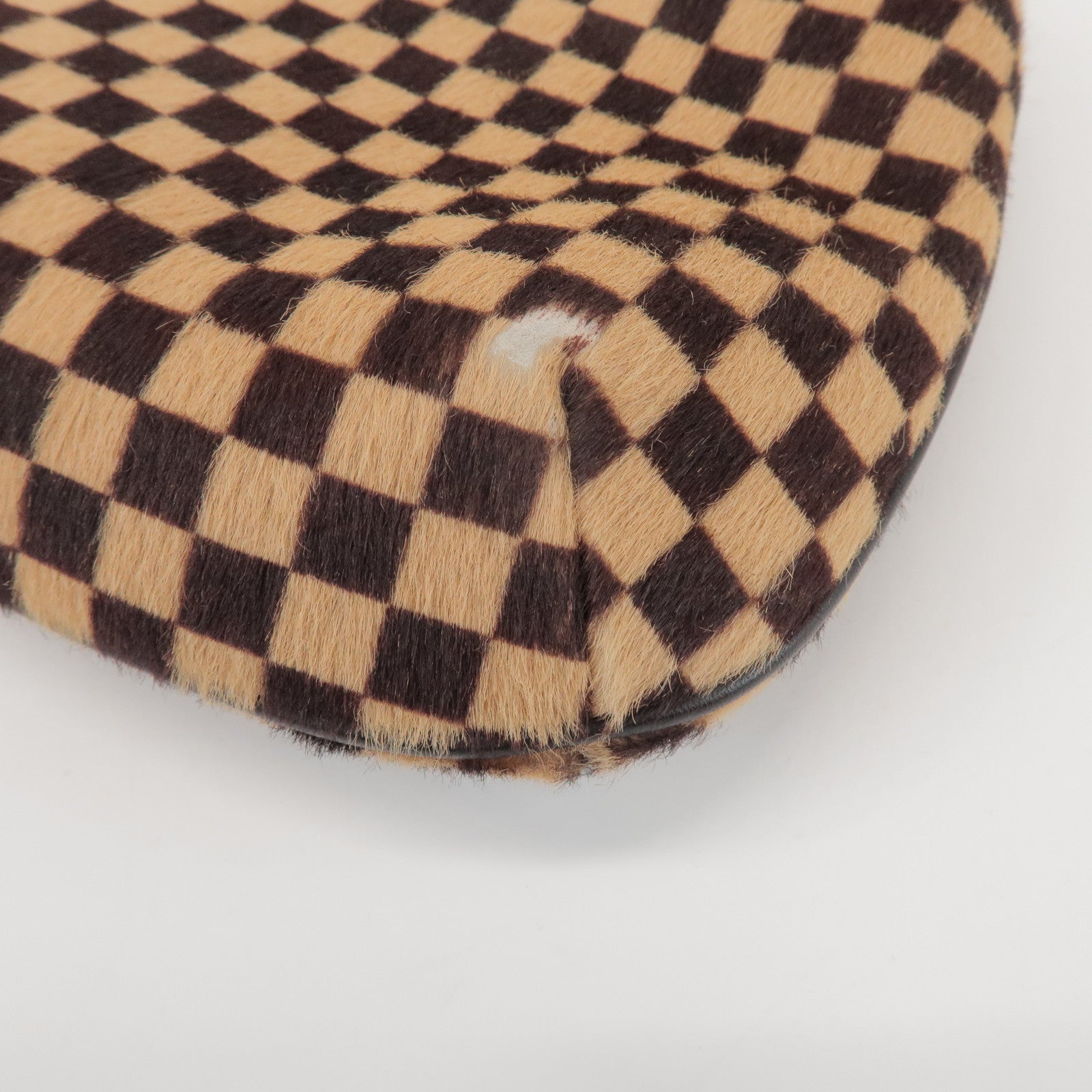 Louis Vuitton Damier Sauvage Tiger Hair Calf Hand Bag Brown M92132