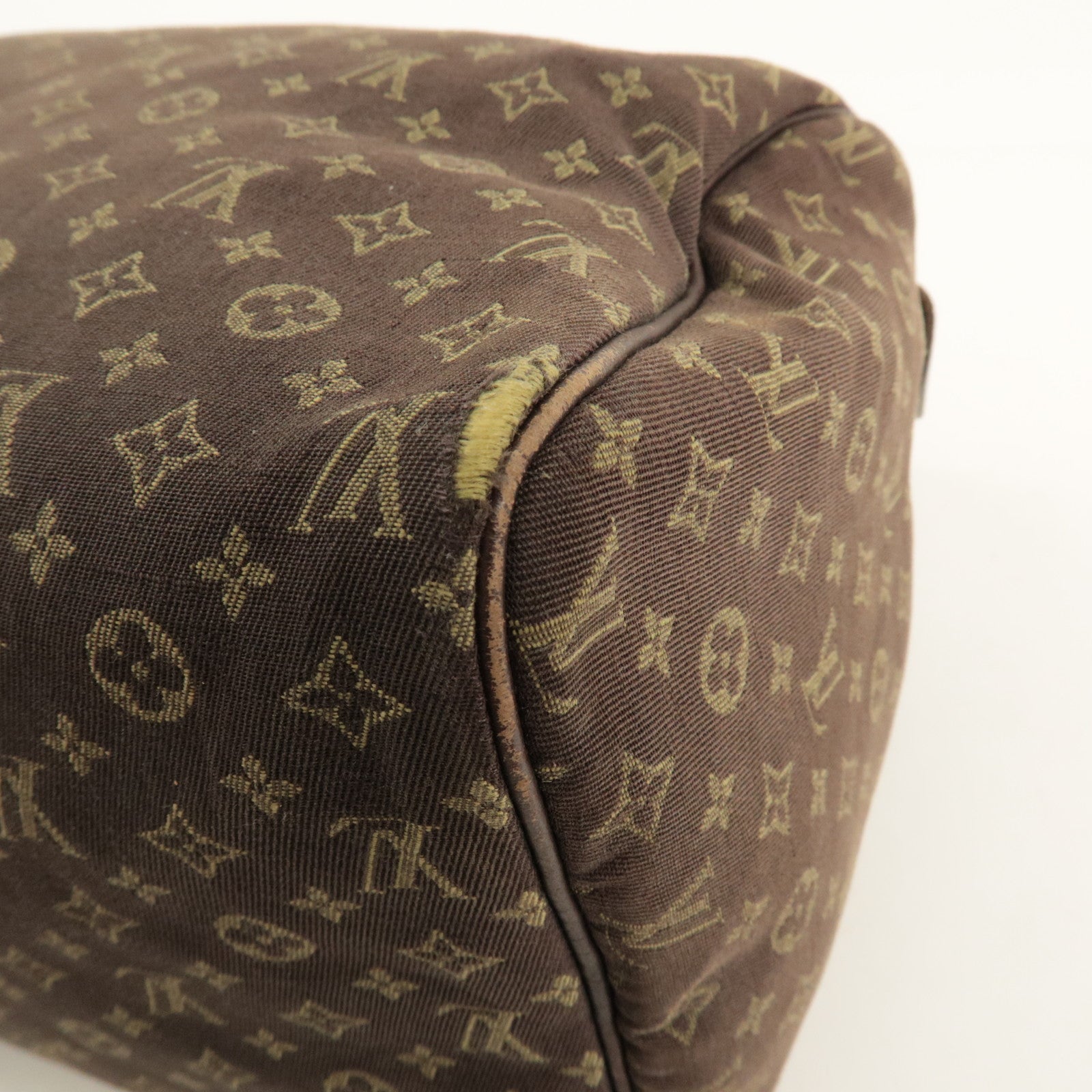 Louis Vuitton Monogram Mini Lin Speedy 30 Boston Bag Ebene M95224