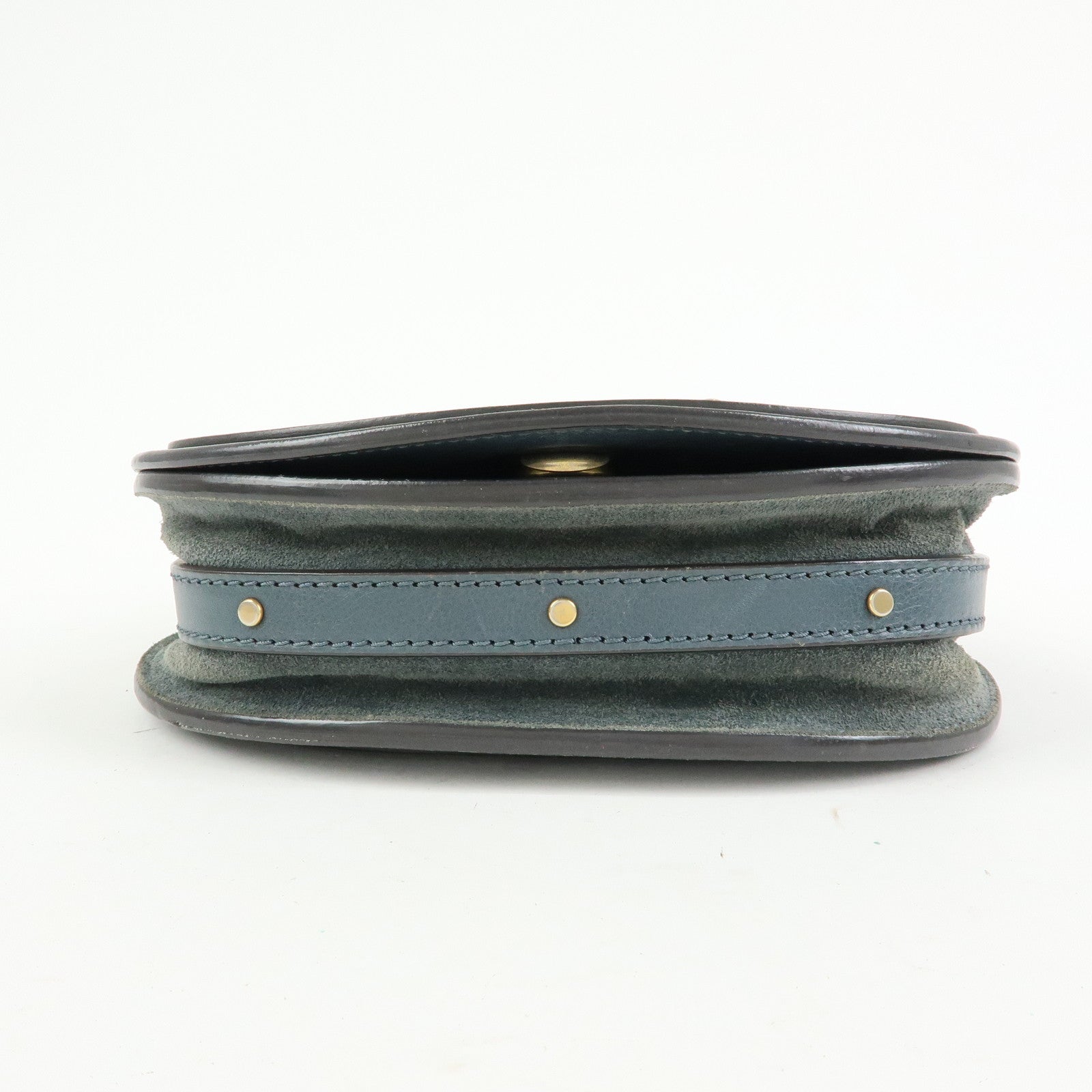 Chloe Nile Leather 2Way Bag Hand Bag Bracelet Bag Blue