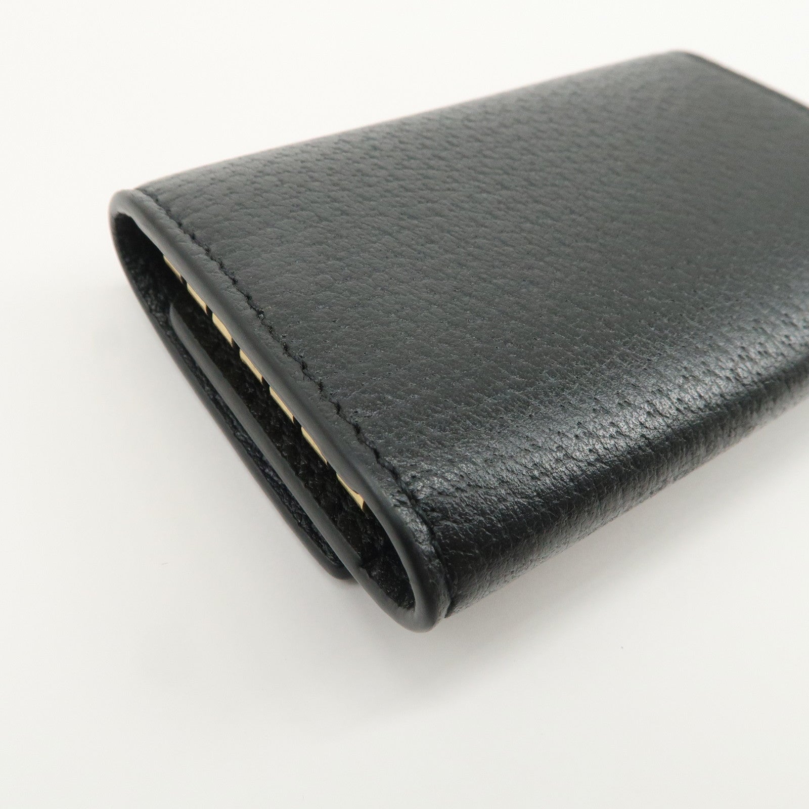 GUCCI GG Marmont Leather 6 Rings Key Case Black 435305