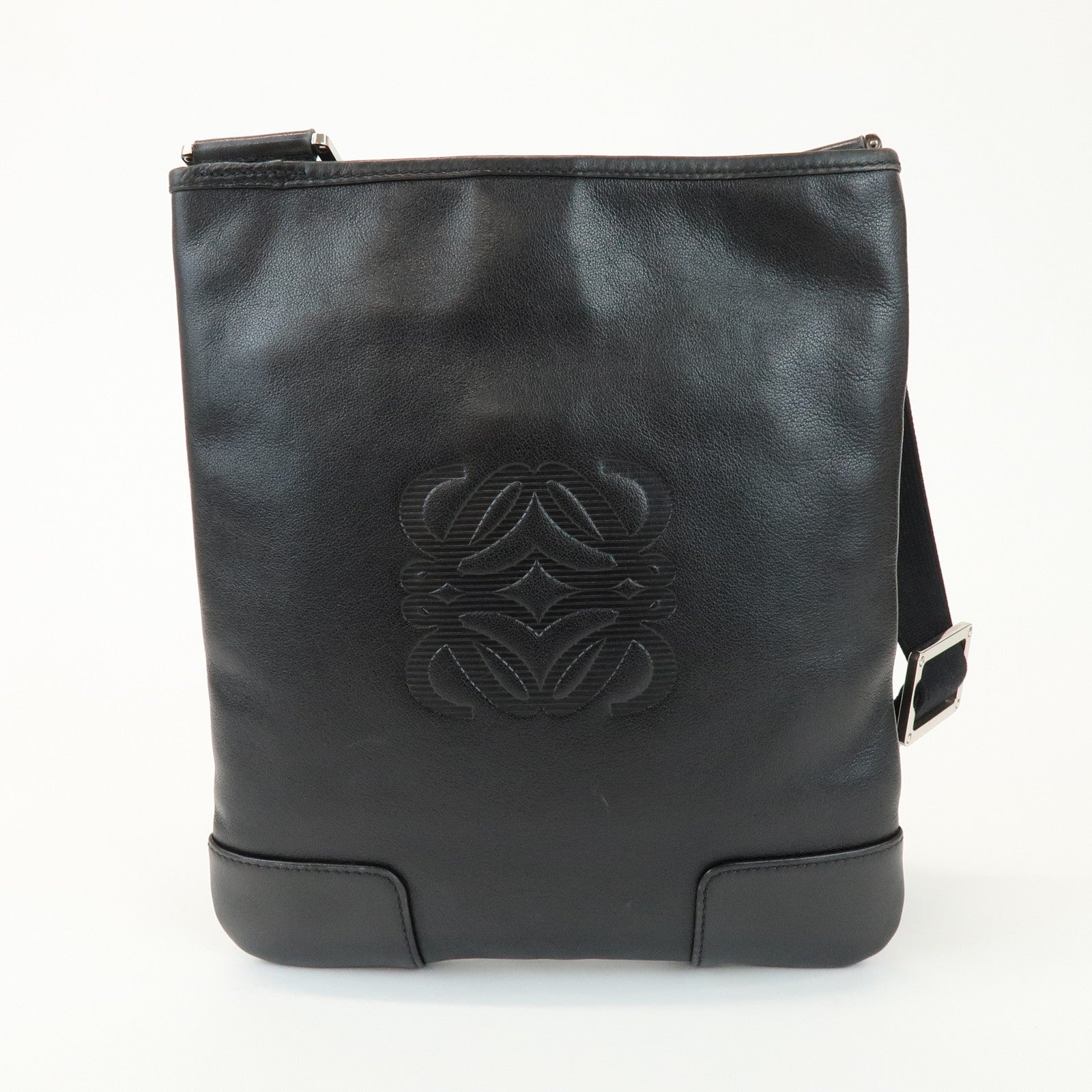 LOEWE Anagram Leathe Shoulder Bag Crossbody Bag Black