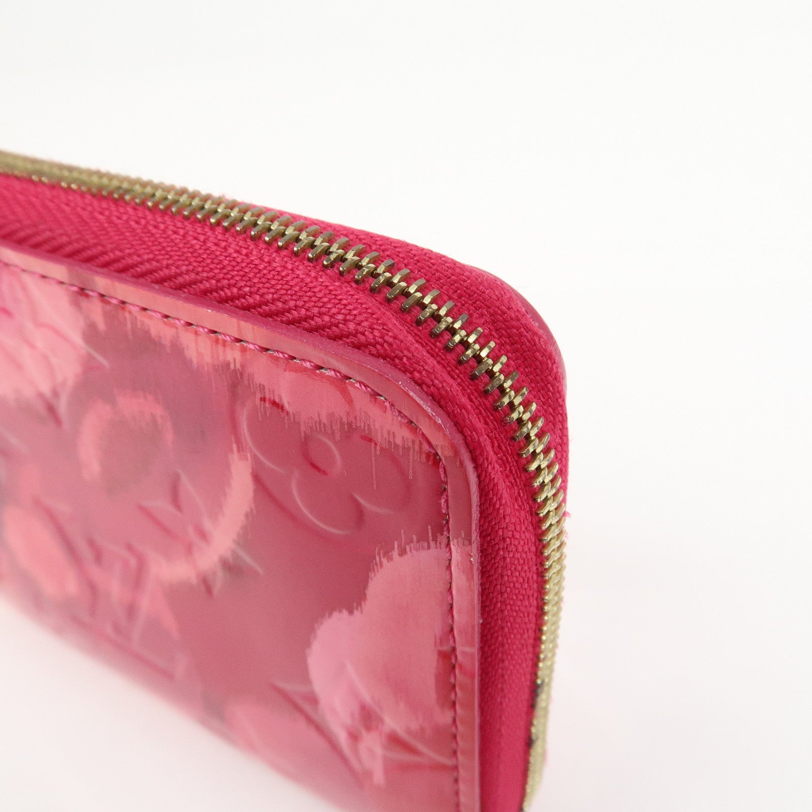 Louis Vuitton Monogram Vernis Flower Ikat Zippy Wallet Rose M90030