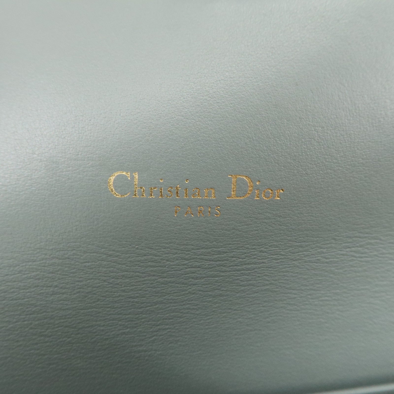 Christian Dior Oblique Jacquard Calf Leather Chain Wallet Gray WOC
