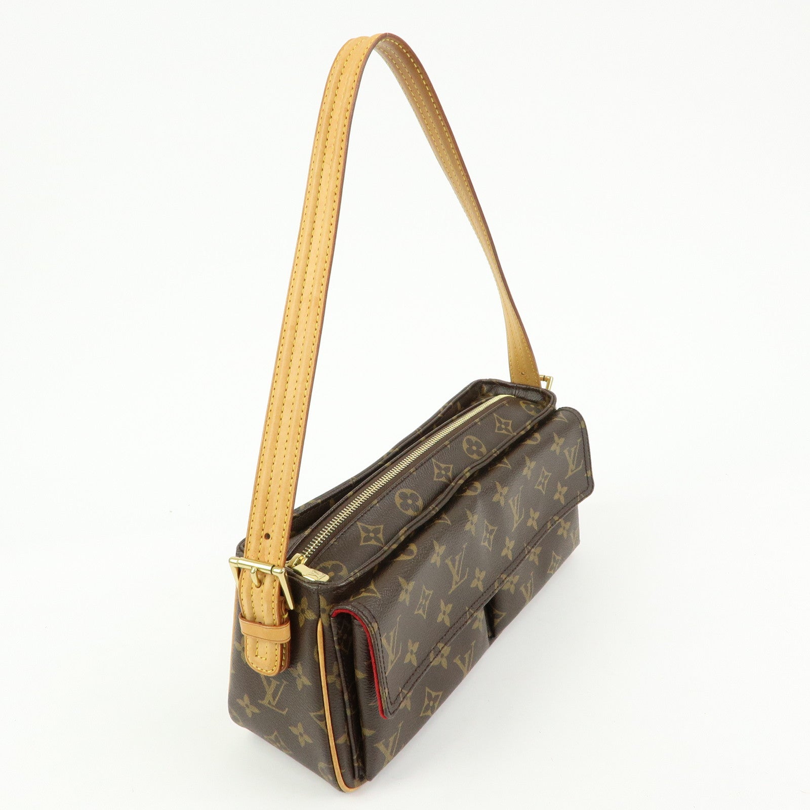 Louis Vuitton Monogram Vivacite Shoulder Bag Hand Bag Brown M51164