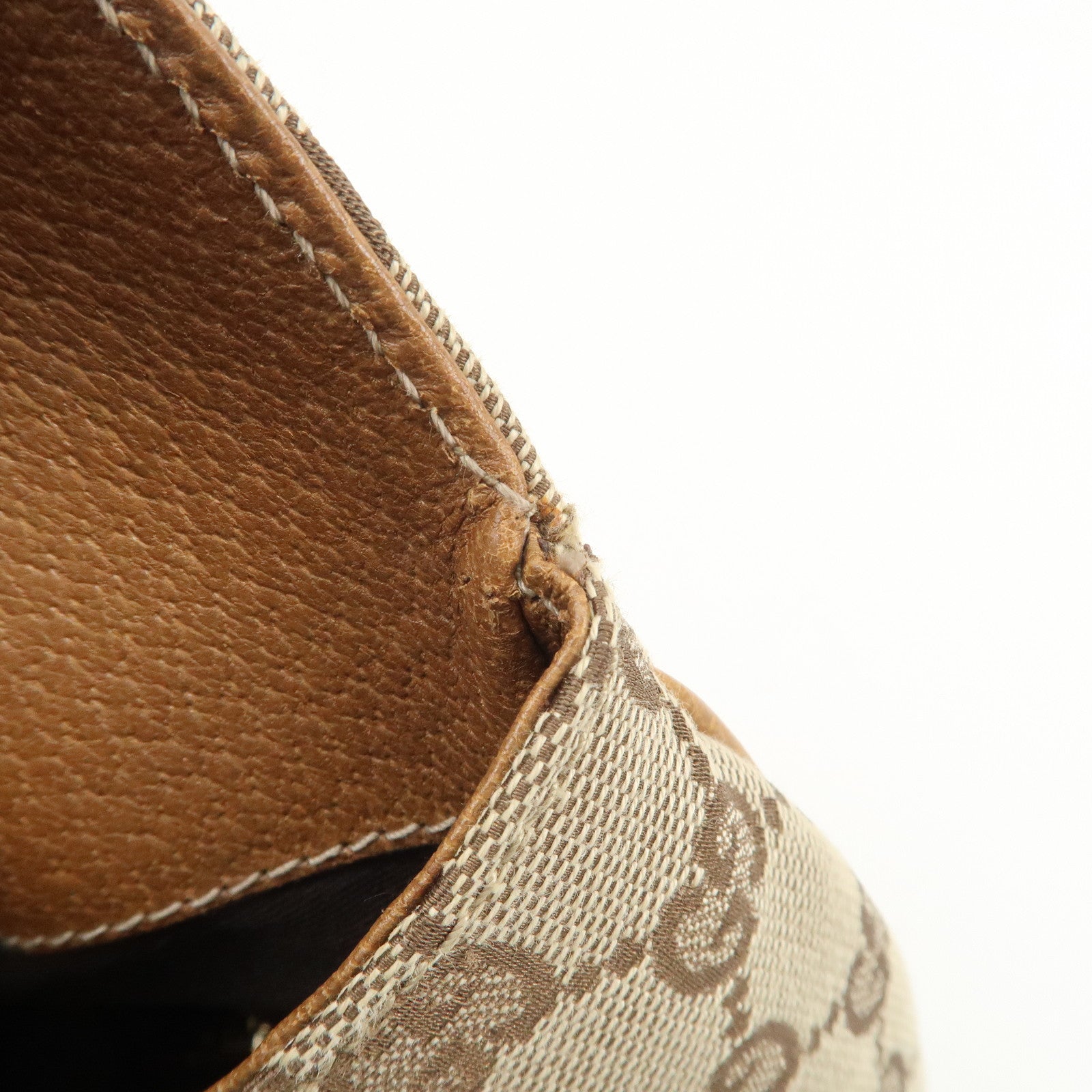 GUCCI New Jackie GG Monogram Canvas Leather Shoulder Bag 124404