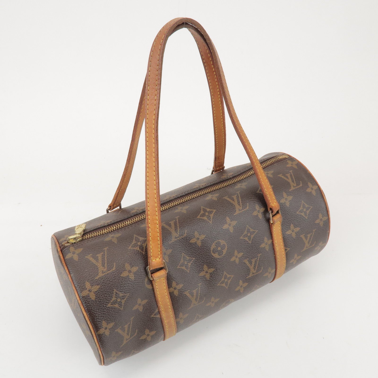 Louis Vuitton Monogram Papillon 30 Hand Bag Brown M51385