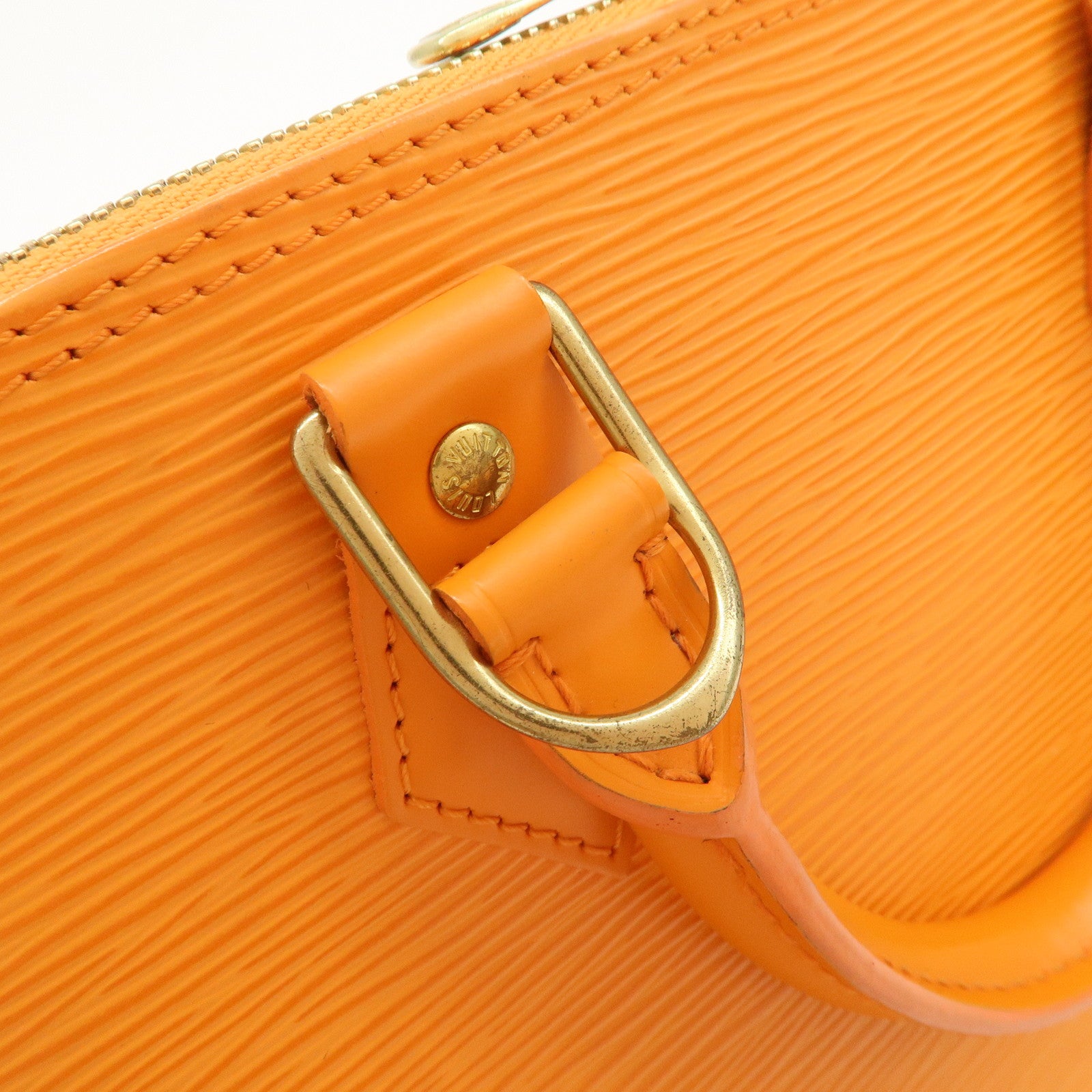 Louis Vuitton Epi Leather Alma PM Hand Bag Mandarin Orange M5124H