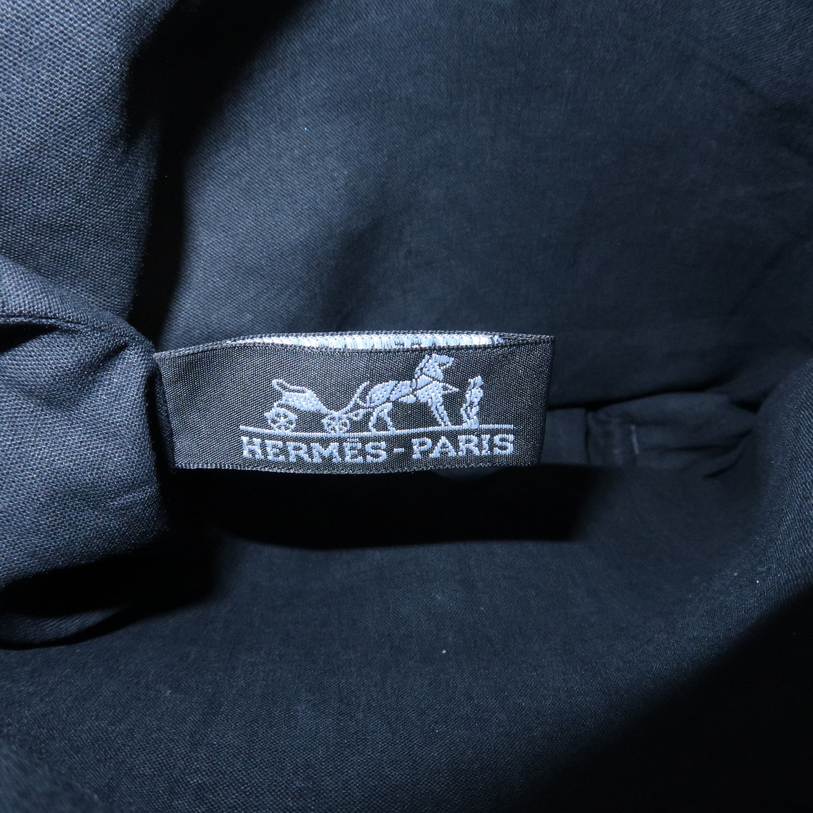 HERMES Amedaba PM Diago Canvas Leather Tote Bag Hand Bag Black