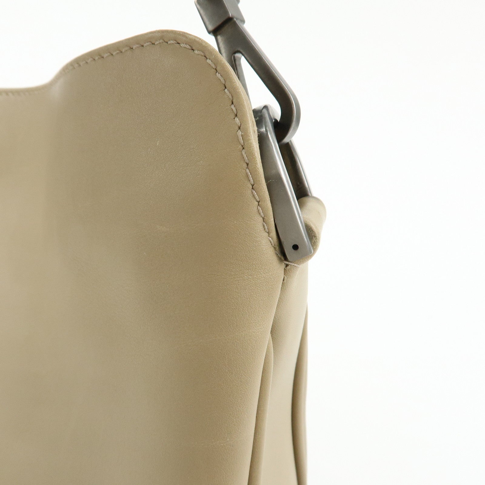 GUCCI Bamboo Leather 2Way Hand Bag Shoulder Bag Beige 001・1638・2684