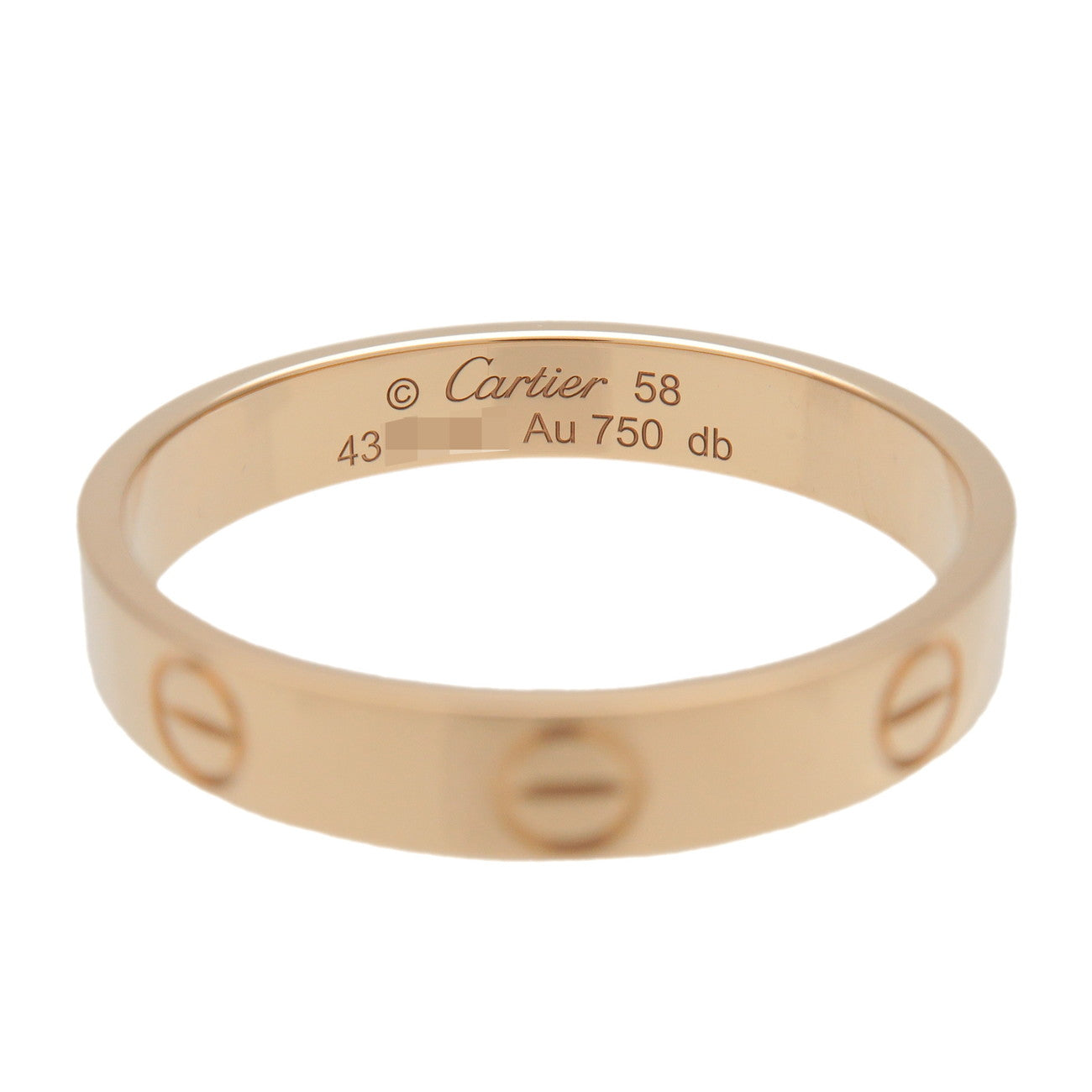 Cartier Mini Love Ring #58 K18YG 750YG Yellow Gold US8.5 EU58