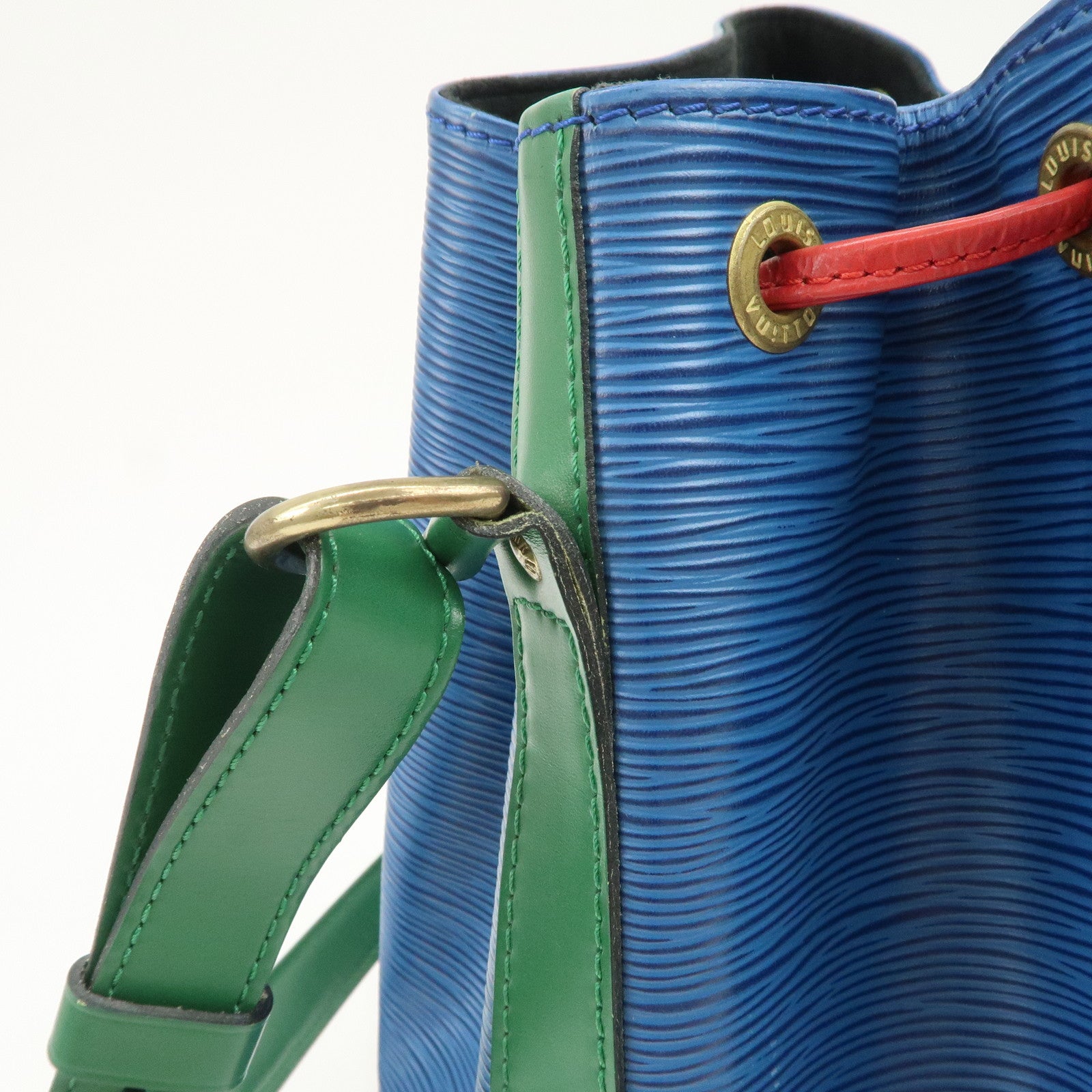 Louis Vuitton Epi Noe Tricolor Shoulder Bag Blue Green Red M44082