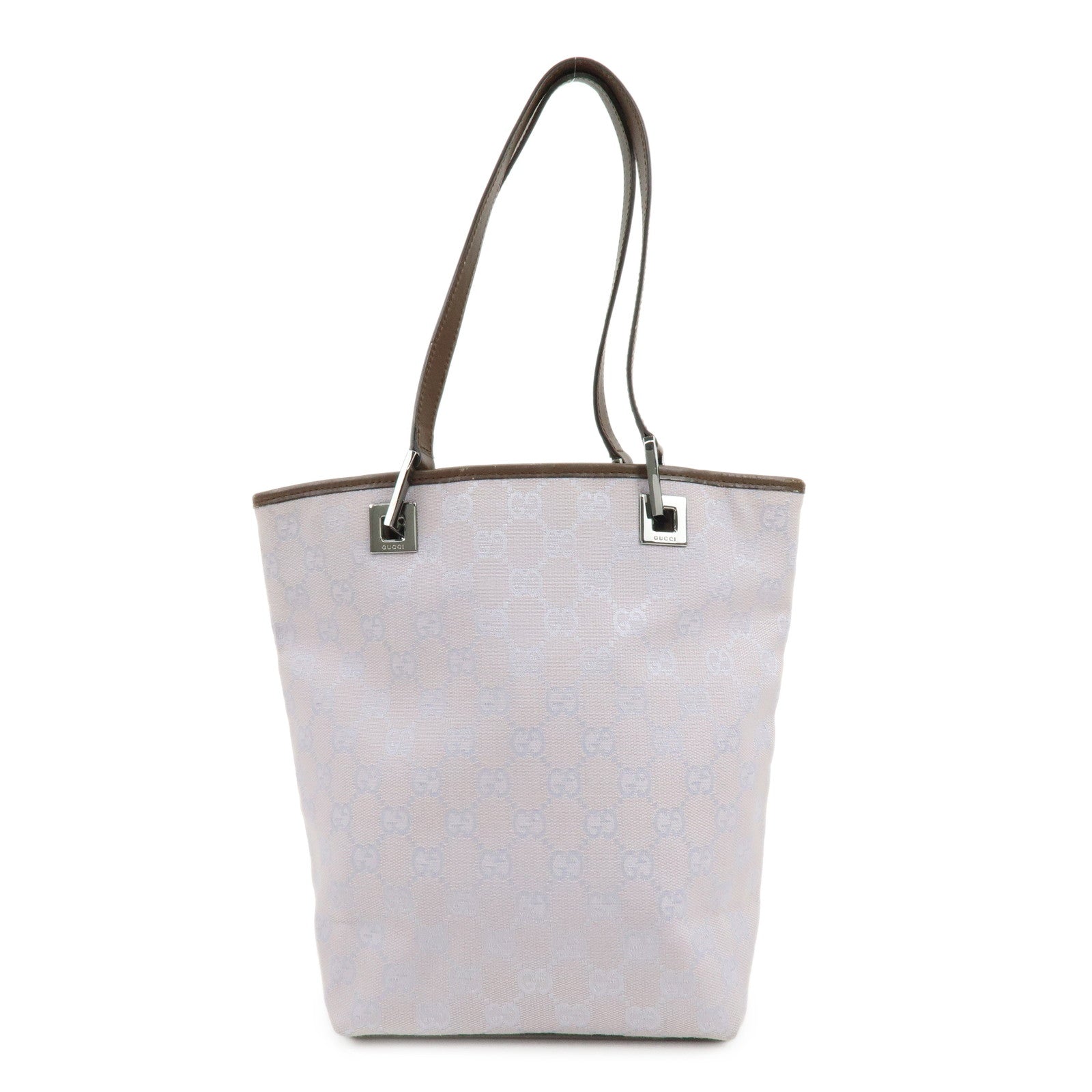 GUCCI GG Canvas Leather Tote Bag Hand Bag Purple 31244