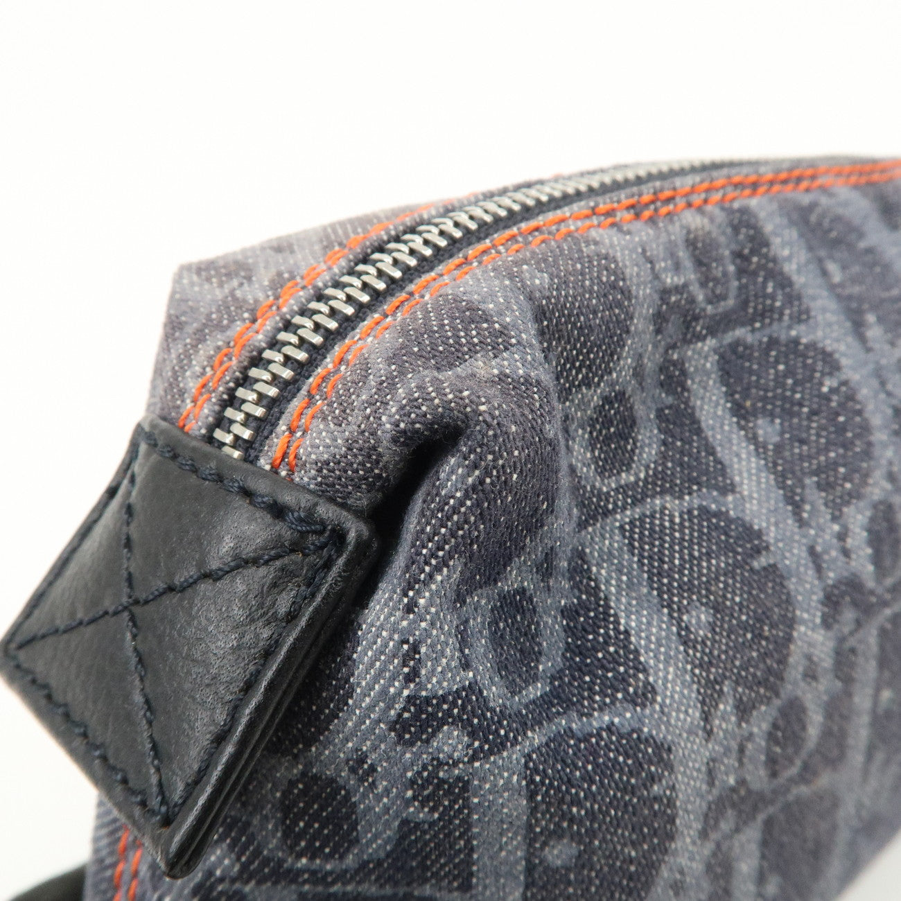 Christian Dior Trotter Flight Line Denim Pouch Cosmetic Pouch