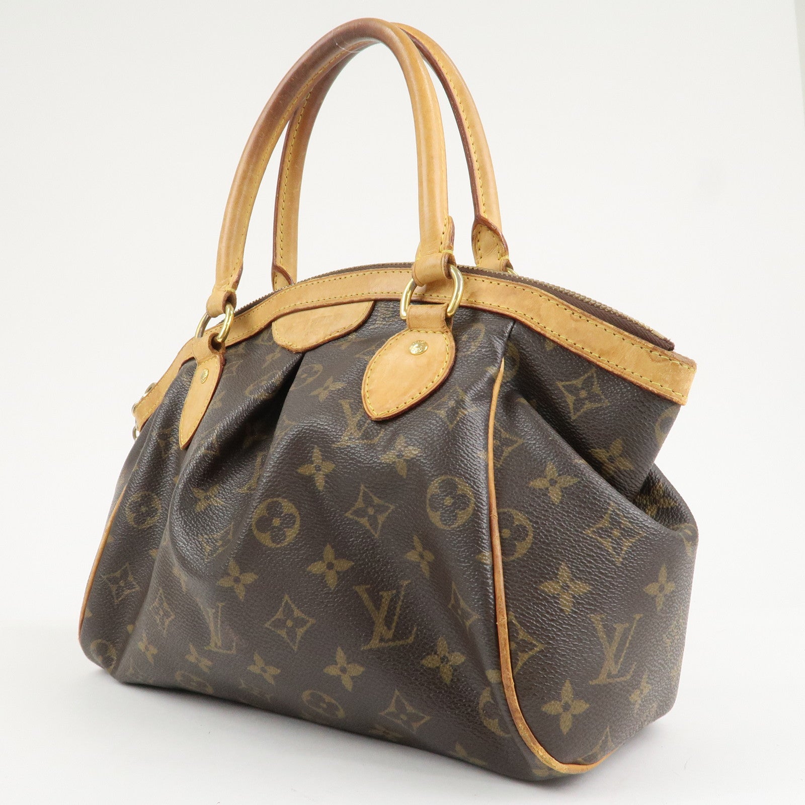 Louis Vuitton Monogram Tivoli PM Hand Bag Shoulder Bag Brown M40143 Used
