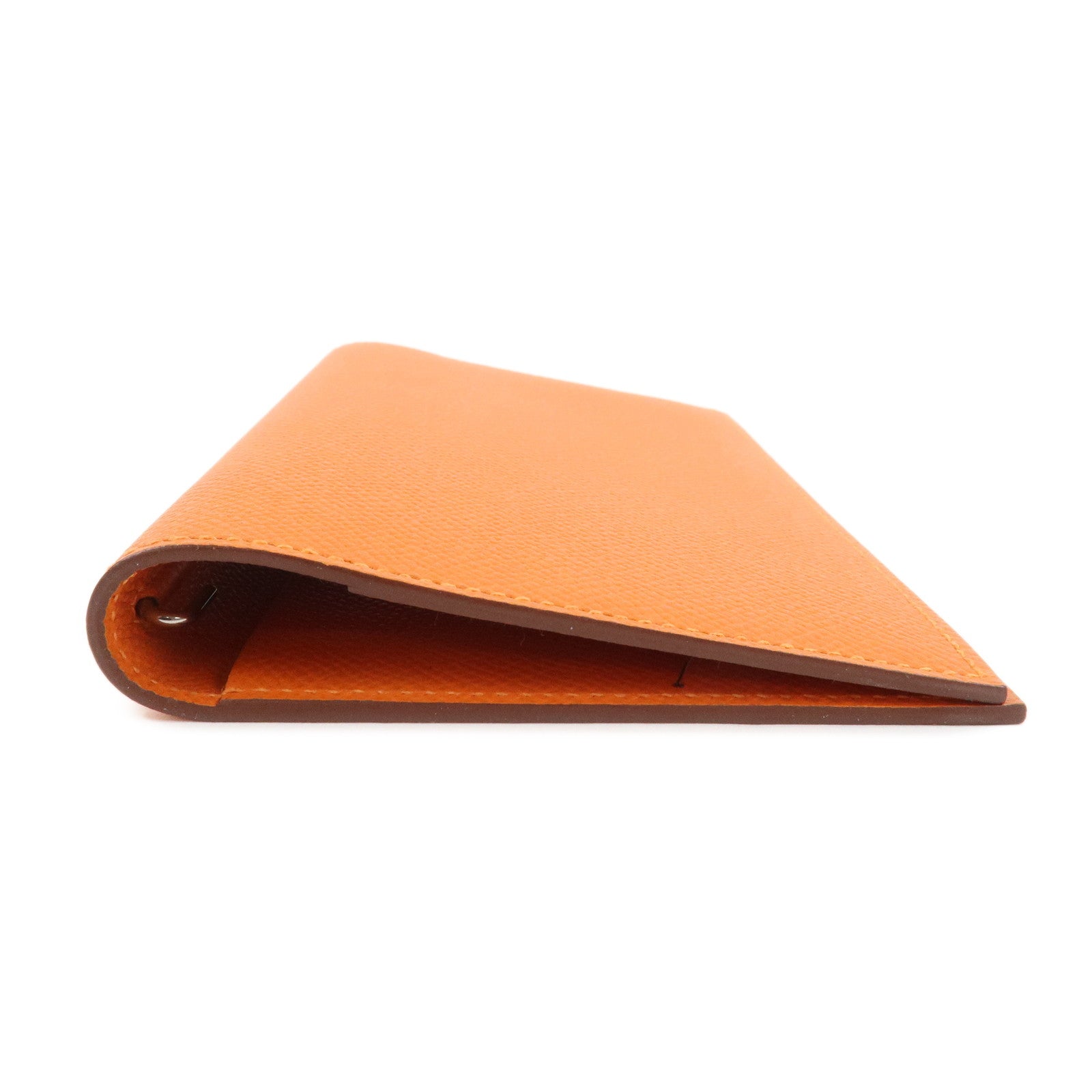 HERMES Epsom Leather Vision Agenda Plannder Cover □O Stamped Orange