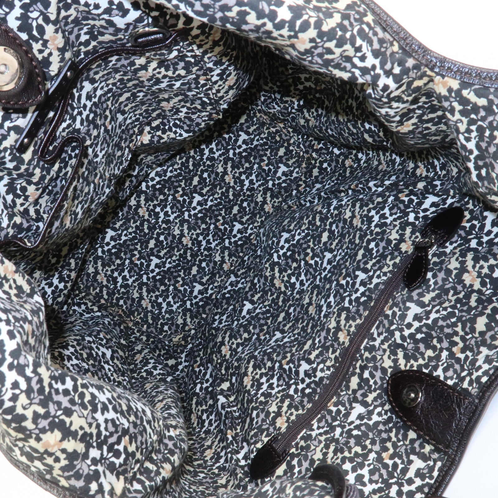 CELINE Macadam Denim Leather Shoulder Bag Hand Bag