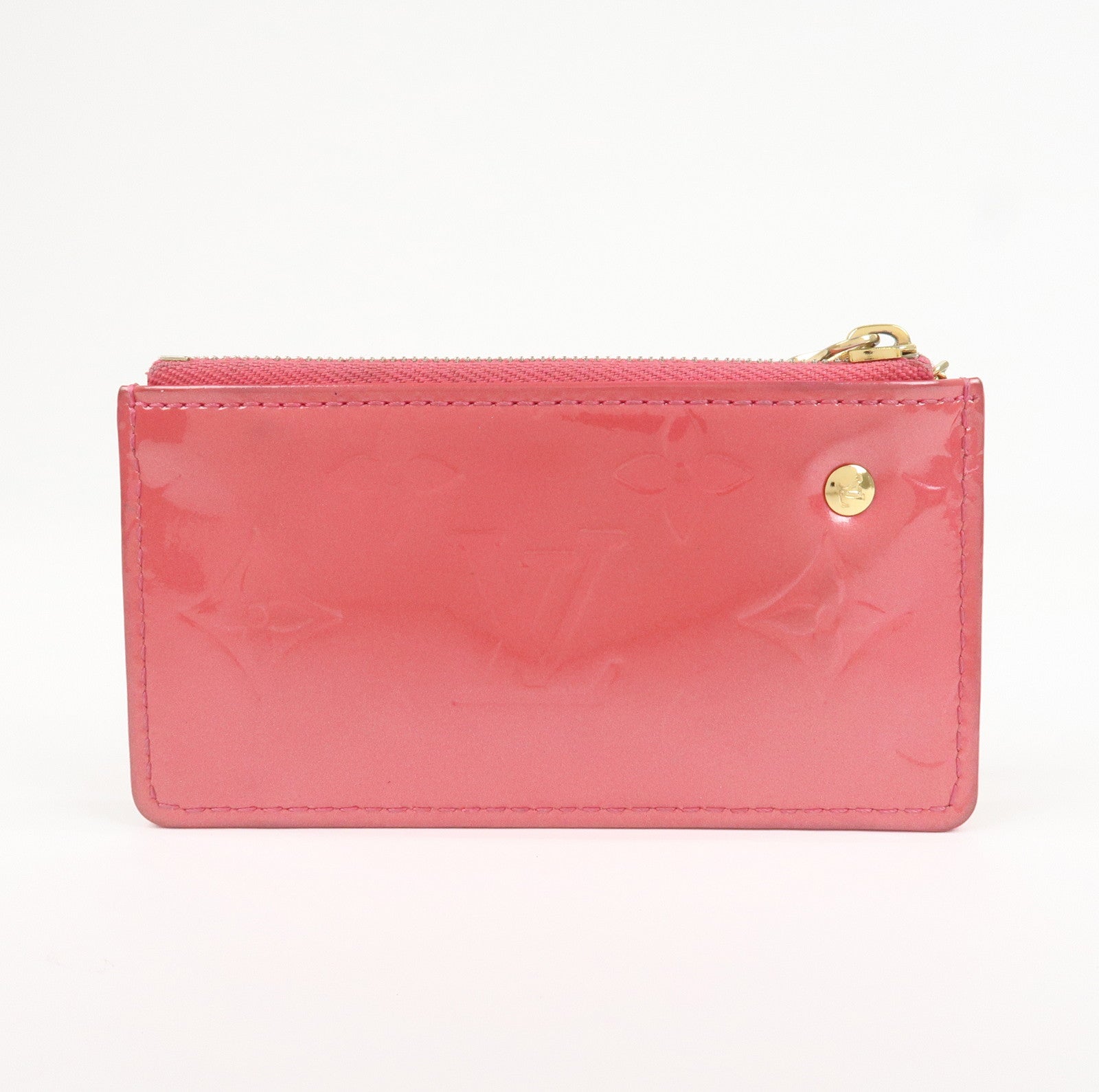 Louis Vuitton Monogram Vernis Pochette Cles Coin Case Pink M9144F