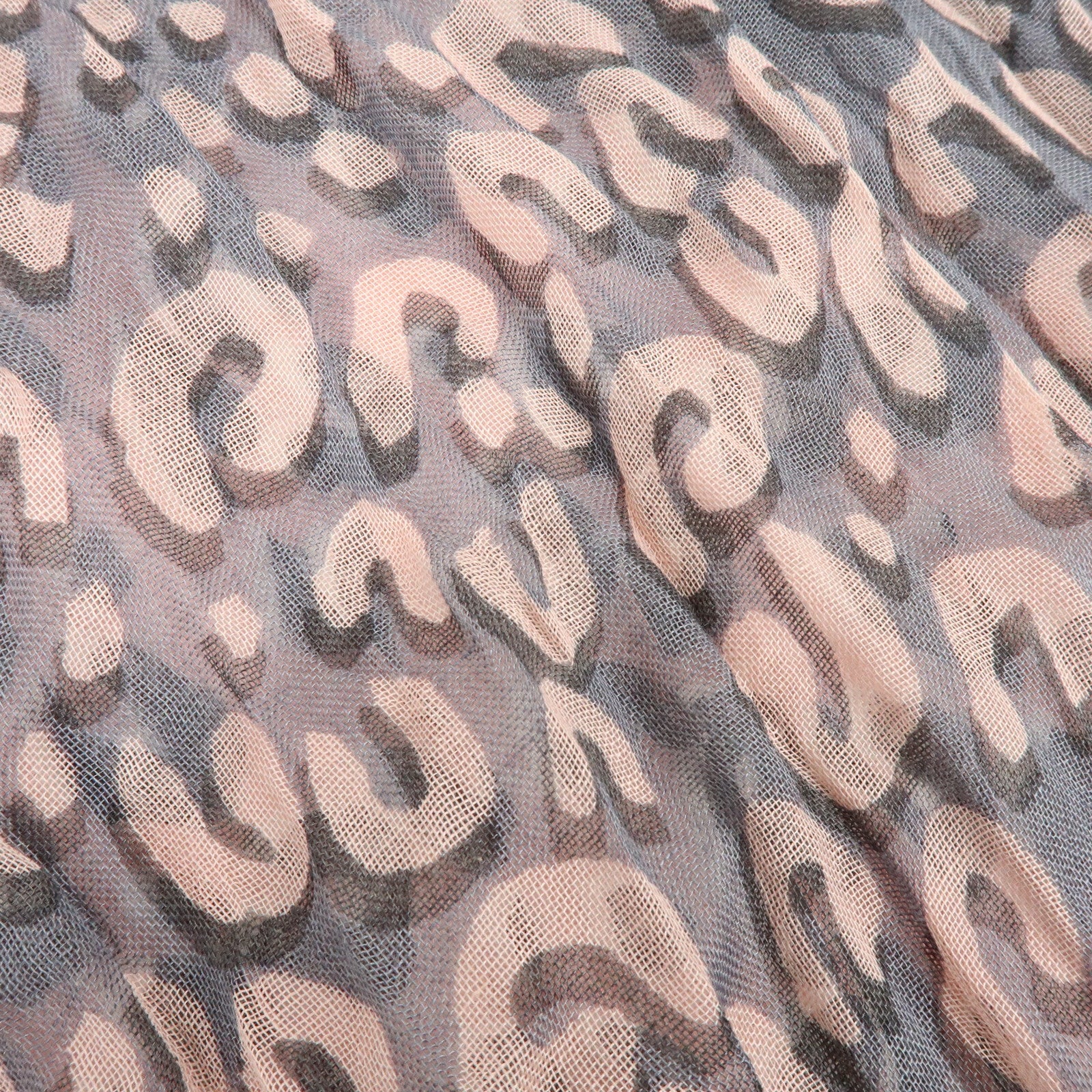 Louis Vuitton Etole V Leopard Cashmere Silk Scarf Gray Pink M75033