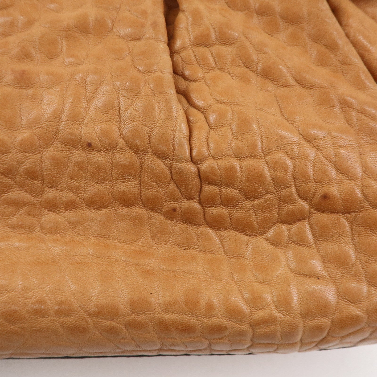 FENDI Patent Leather Shoulder Bag Hand Bag Brown Black 8BN165