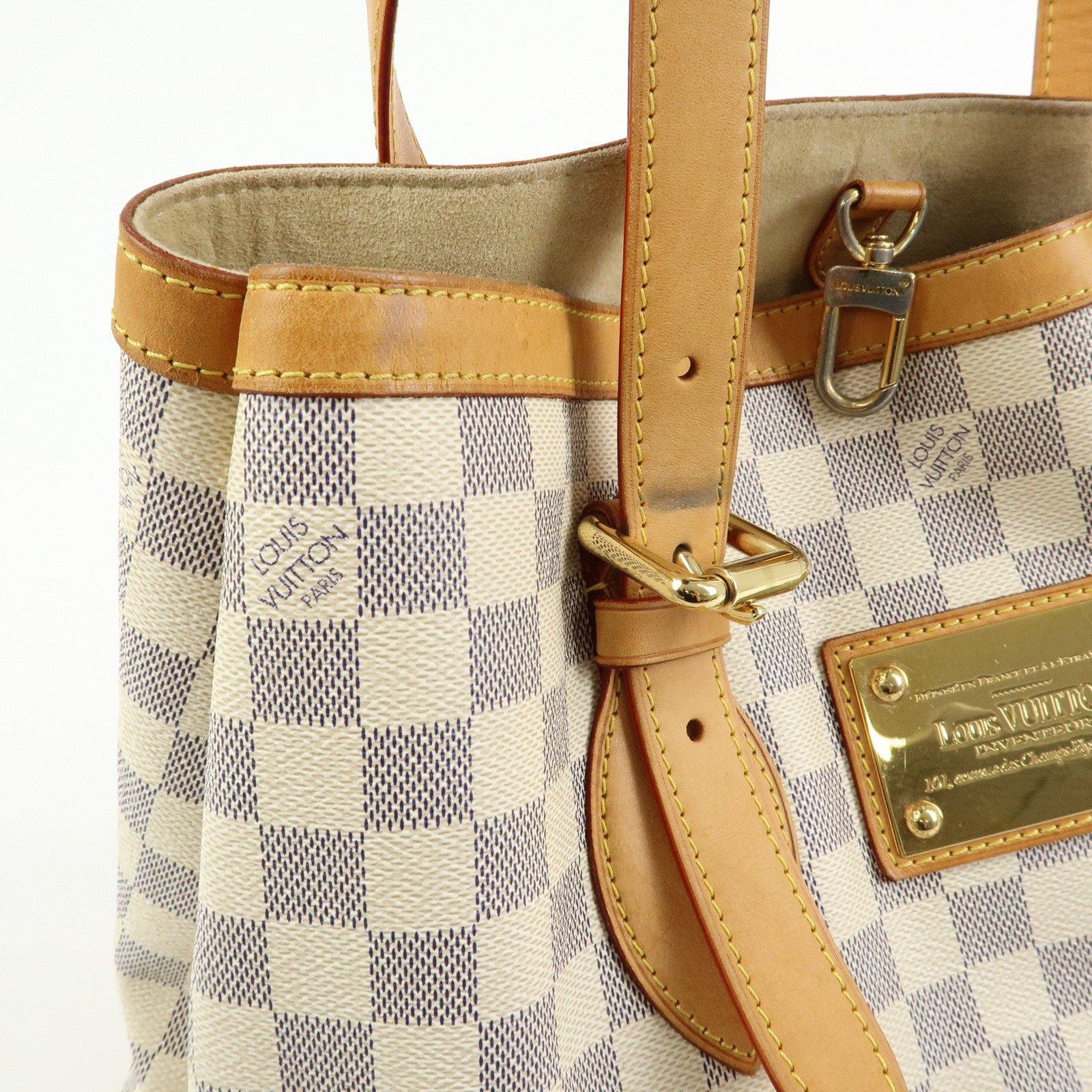 Louis Vuitton Damier Azur Hampstead MM Tote Bag Shoulder Bag N51206