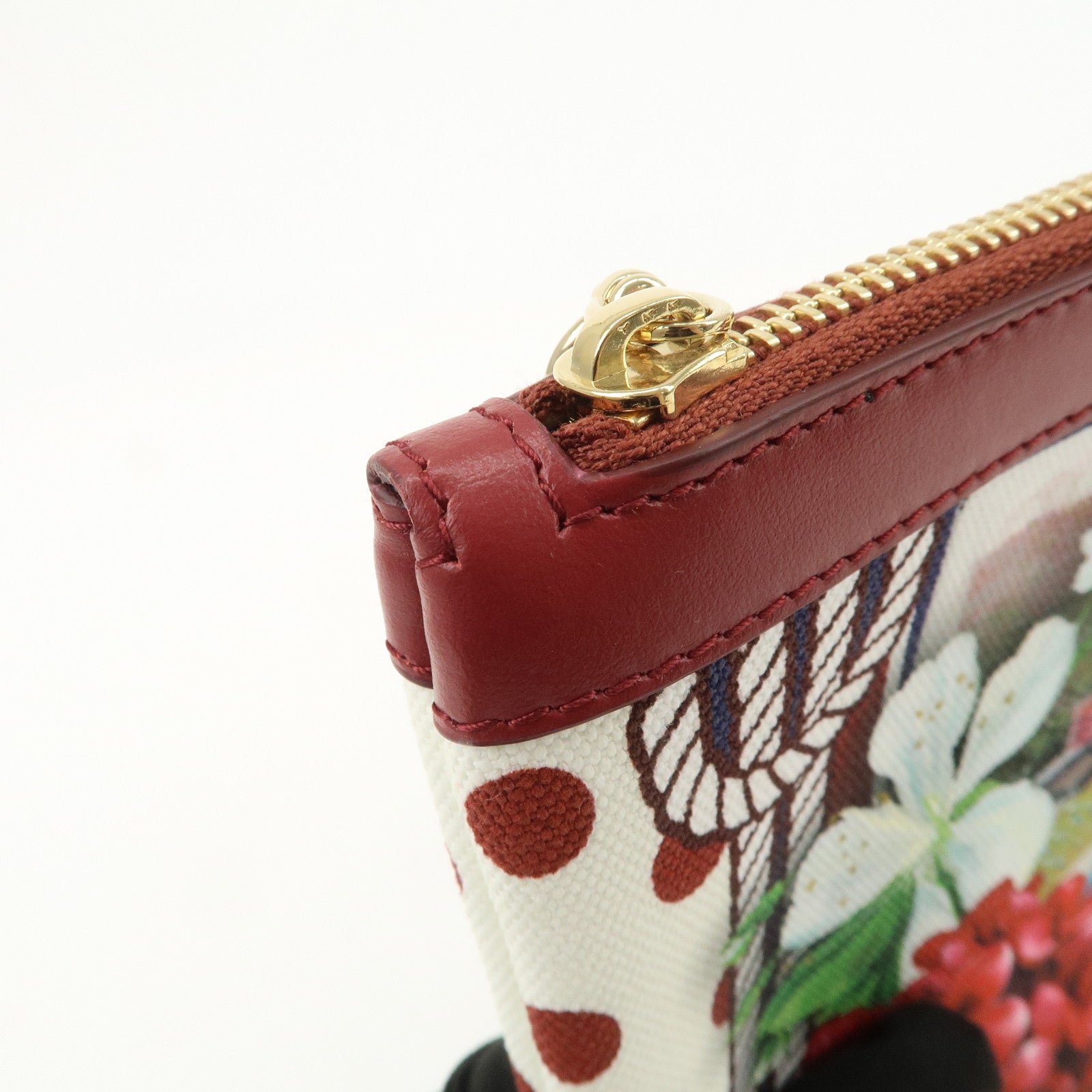 DOLCE&GABBANA Clutch Bag Flower Betterfly City Scape Bordeaux