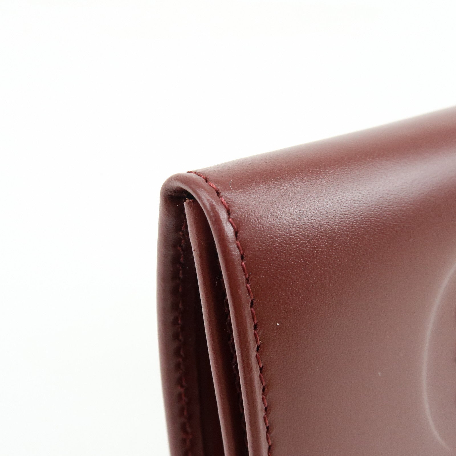 Cartier Must de Cartier Calf Skin Leather Coin Case Bordeaux