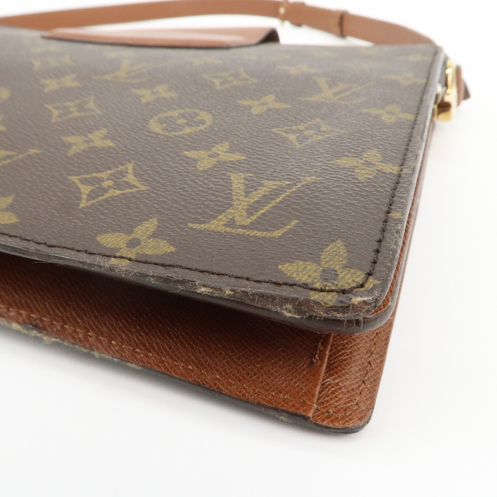 Louis Vuitton Monogram Courcelles Shoulder Bag Brown M51375