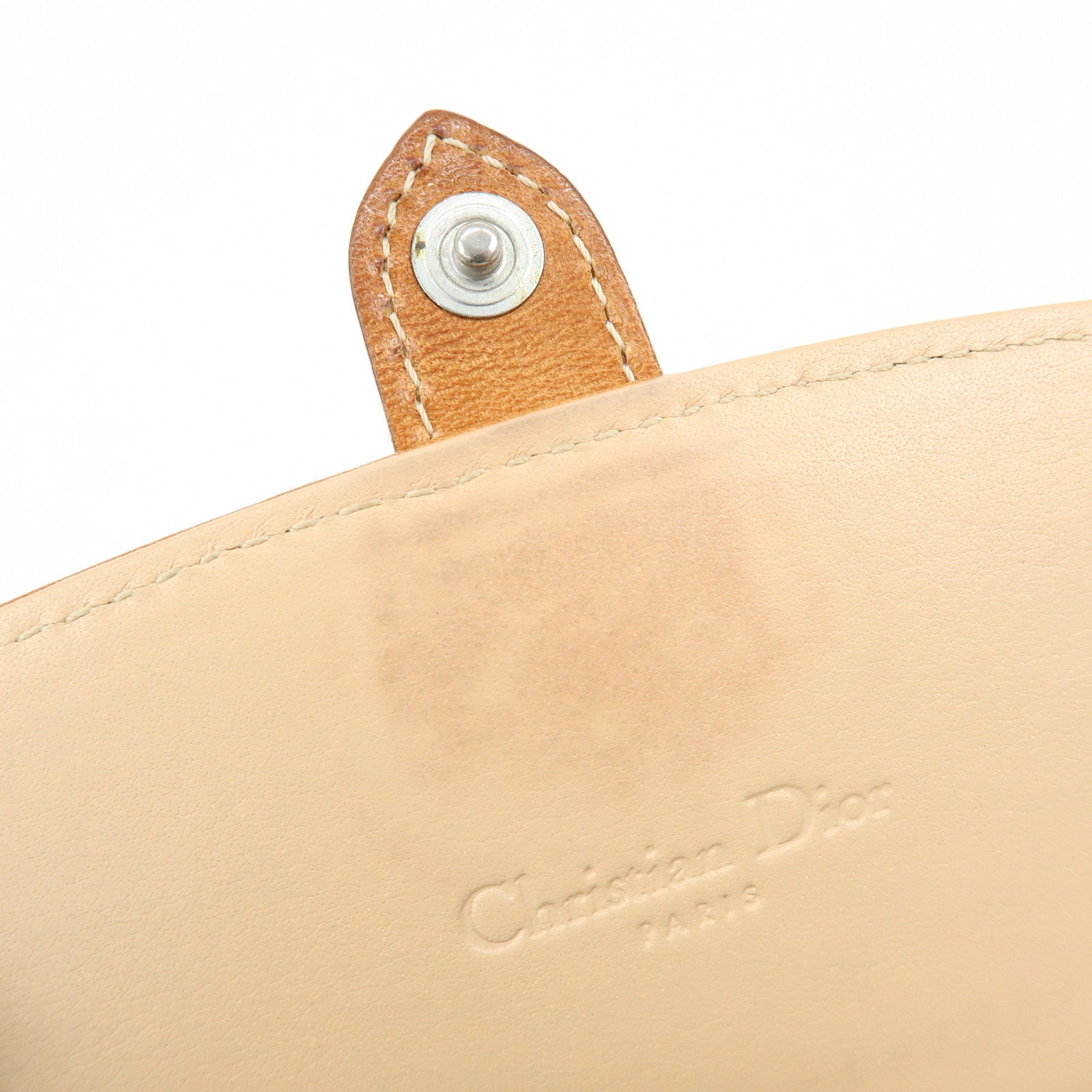 Christian Dior Trotter Romantic PVC Leather Long Flap Wallet Brown