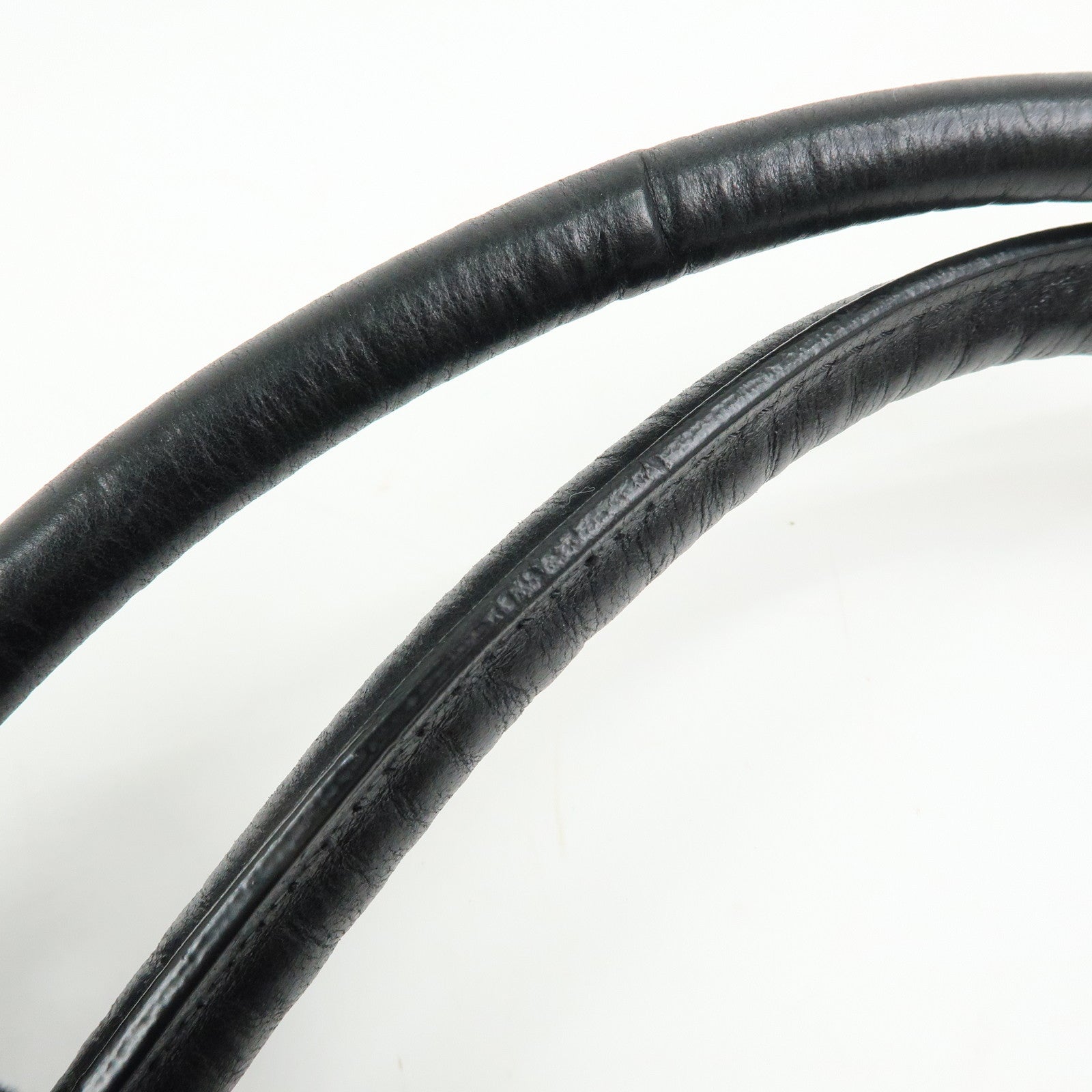 FENDI Zucca Suede Leather Gathered Shoulder Bag Black 8BH186