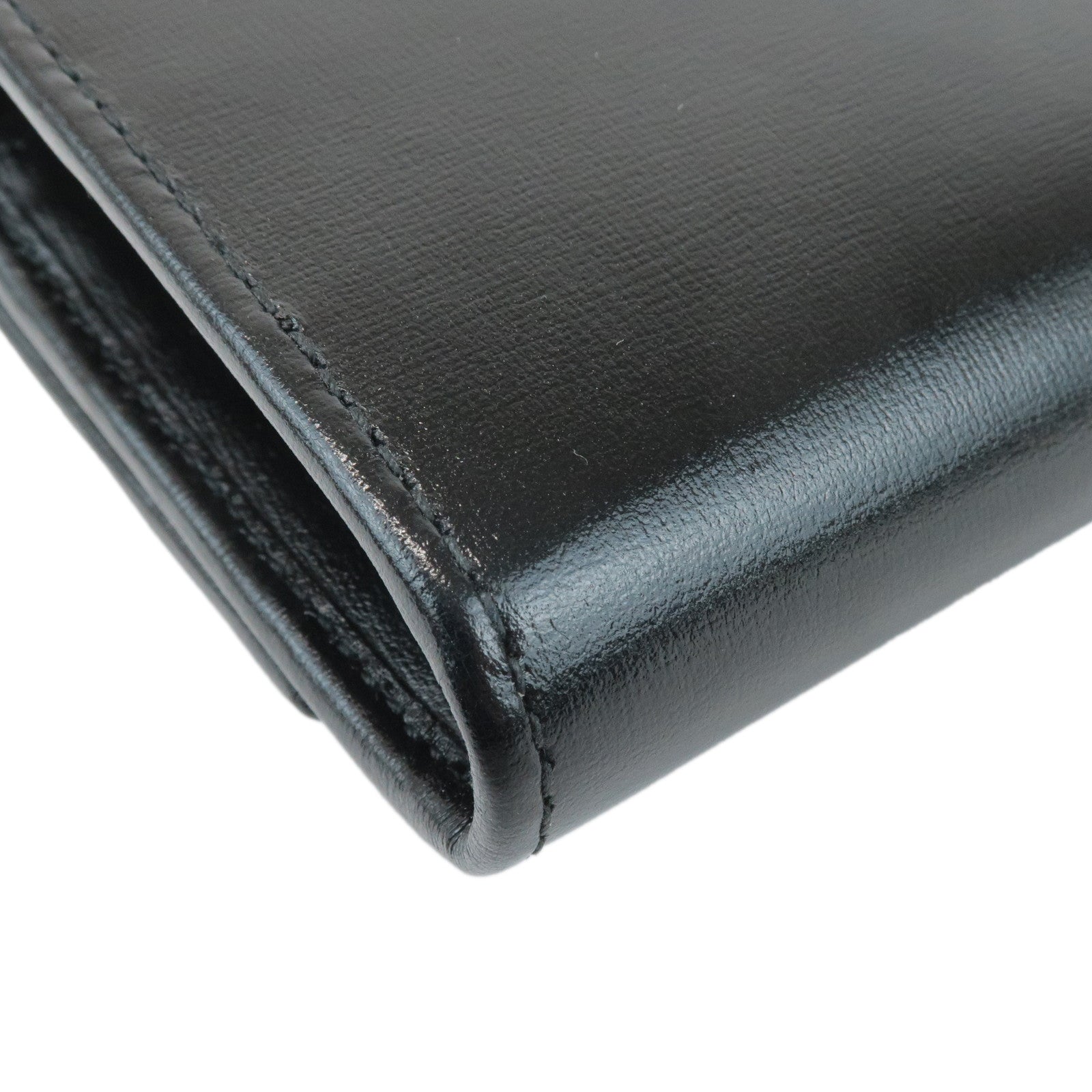 GUCCI Jackie 1961 Leather Chain Wallet WOC Black 652681.0416 Used