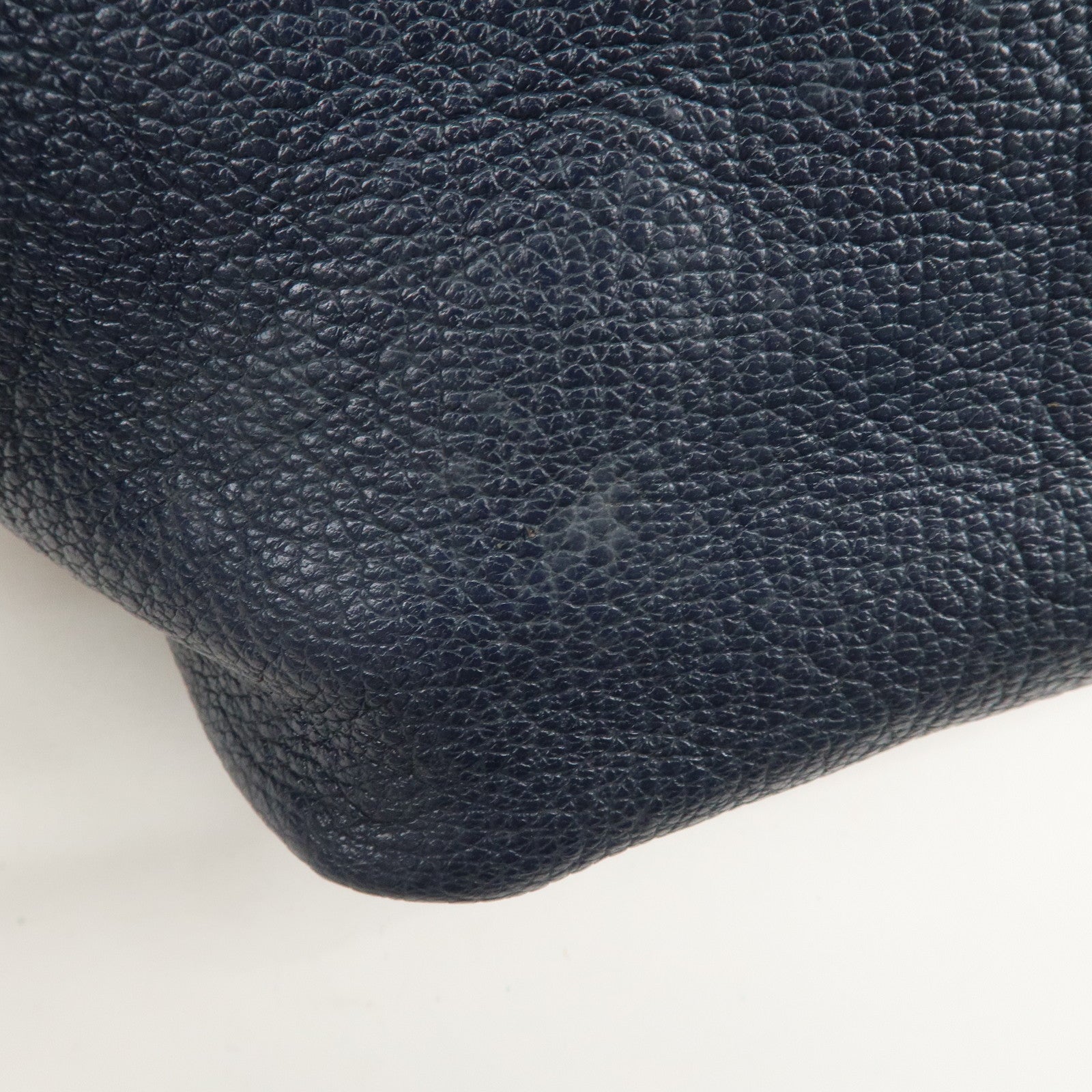 MIU MIU Madras Leather 2WAY Bag Hand Bag Shoulder Bag Navy RN1016