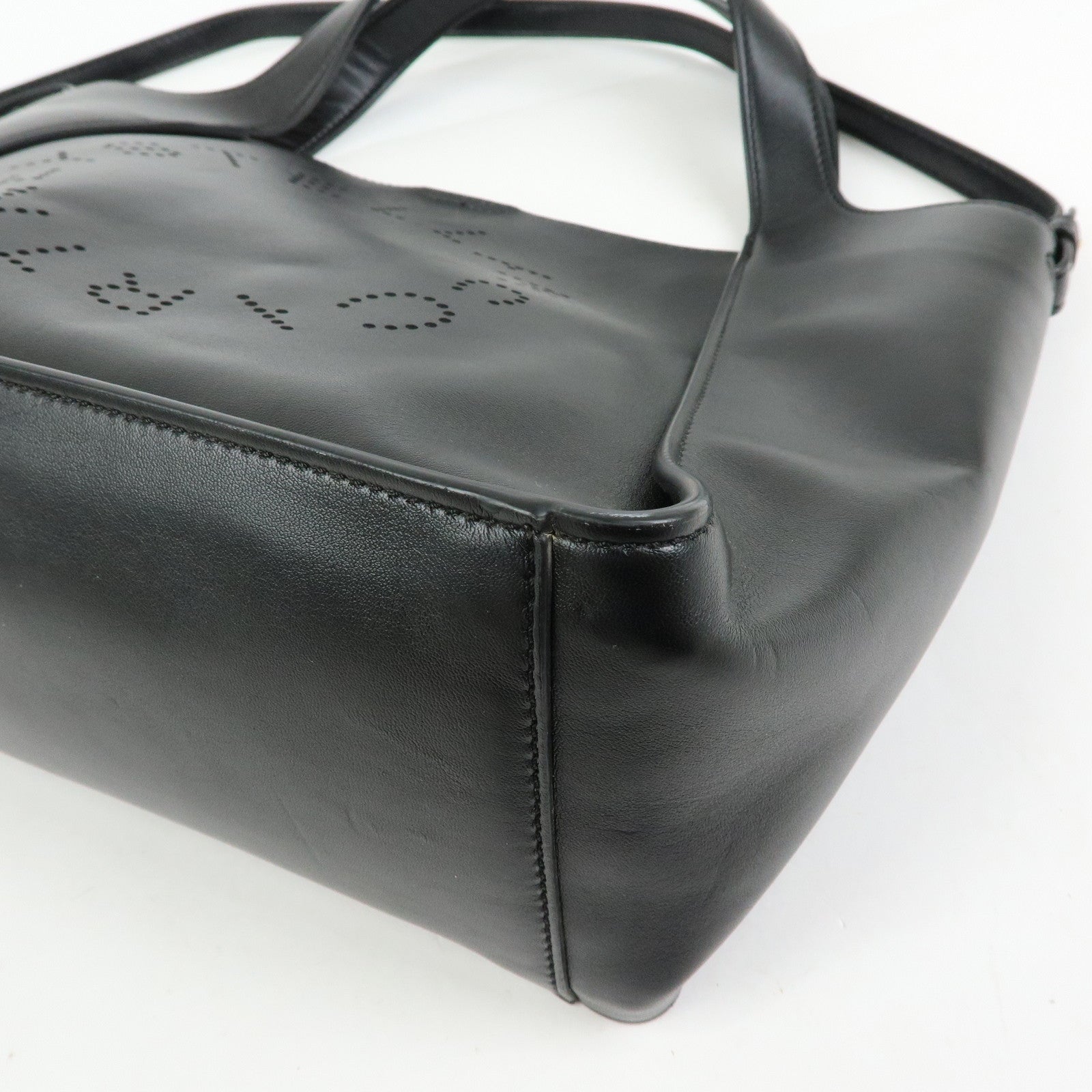 STELLA MCCARTNEY Leather 2Way Hand Bag Shoulder Bag Black