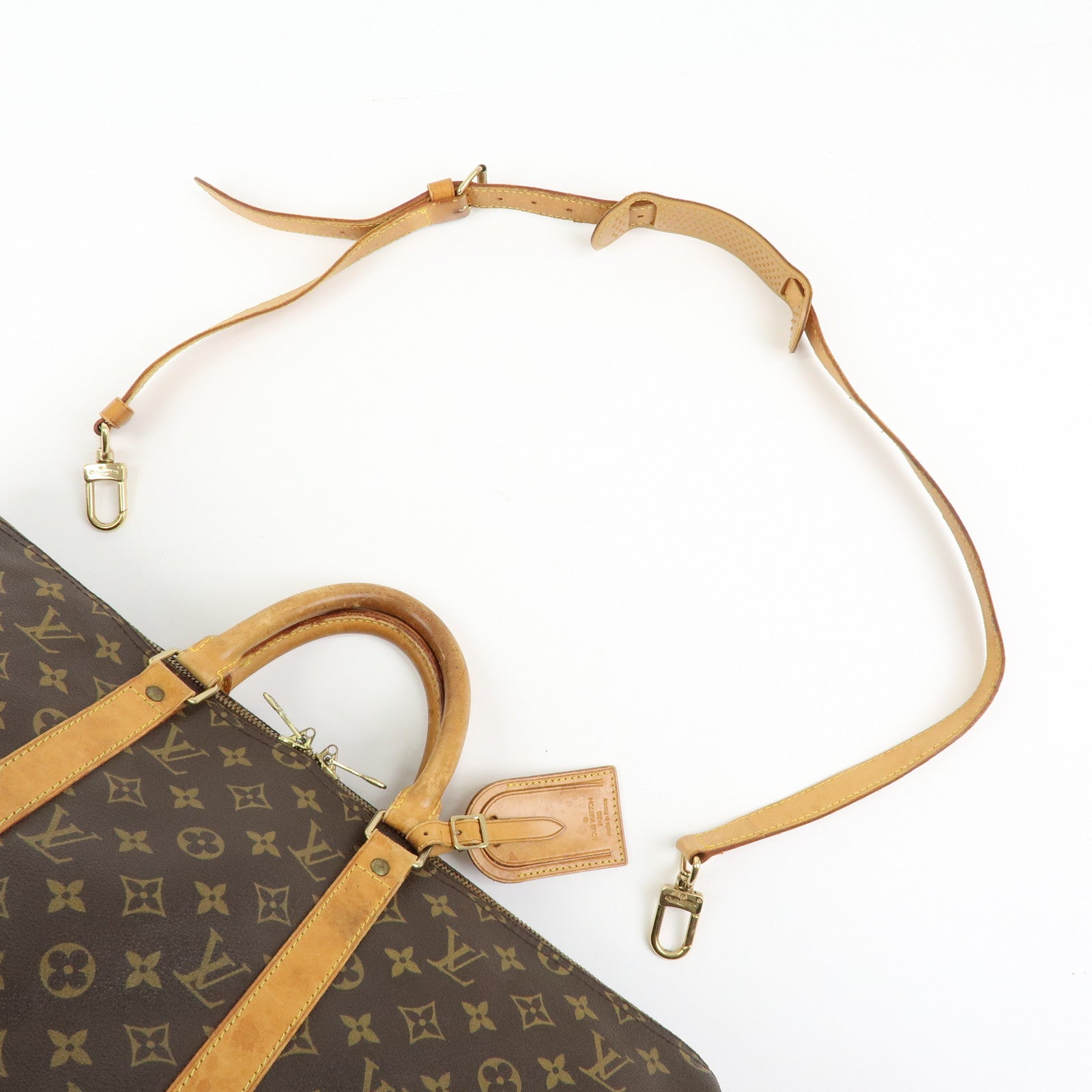 Louis Vuitton Monogram Keep All Bandouliere 50 Boston Bag M41416