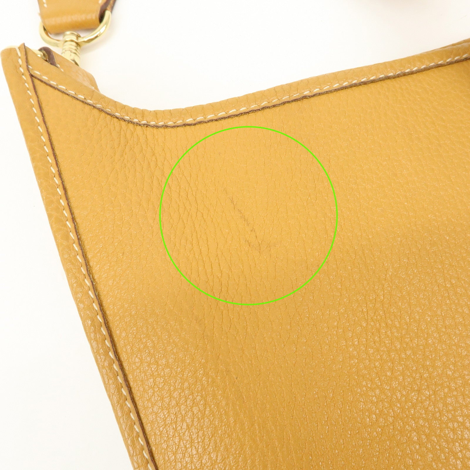 HERMES Evelyne 1GM Taurillon Clemence Shoulder Bag ◯Y Stamped Brown