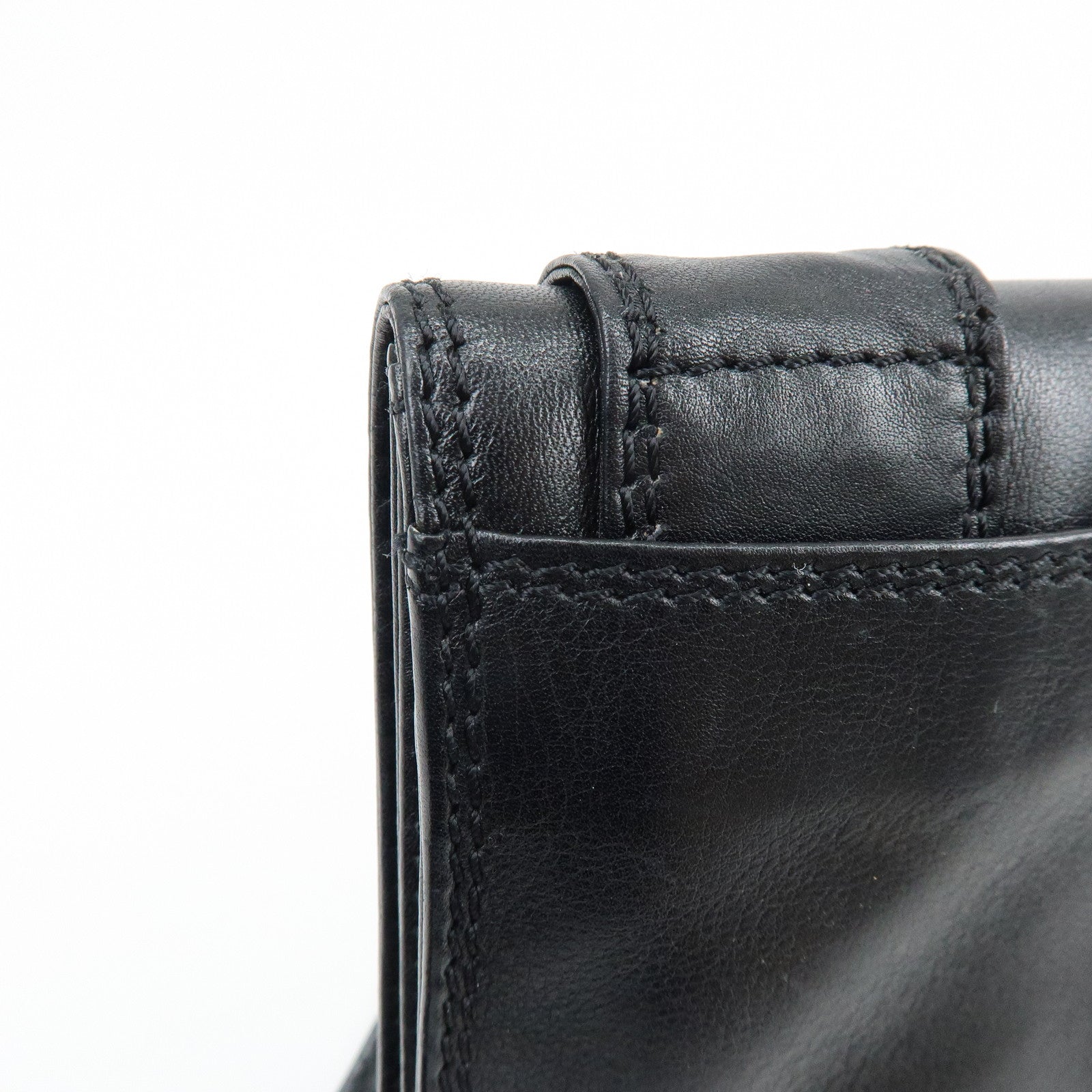 CHANEL COCO Mark Calf Leather Shoulder Crossbody Bag Black