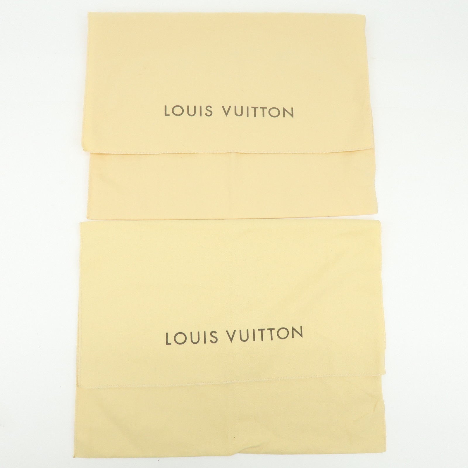 Louis Vuitton Set of 12 Dust Bag Storage Bag Flap Style Beige