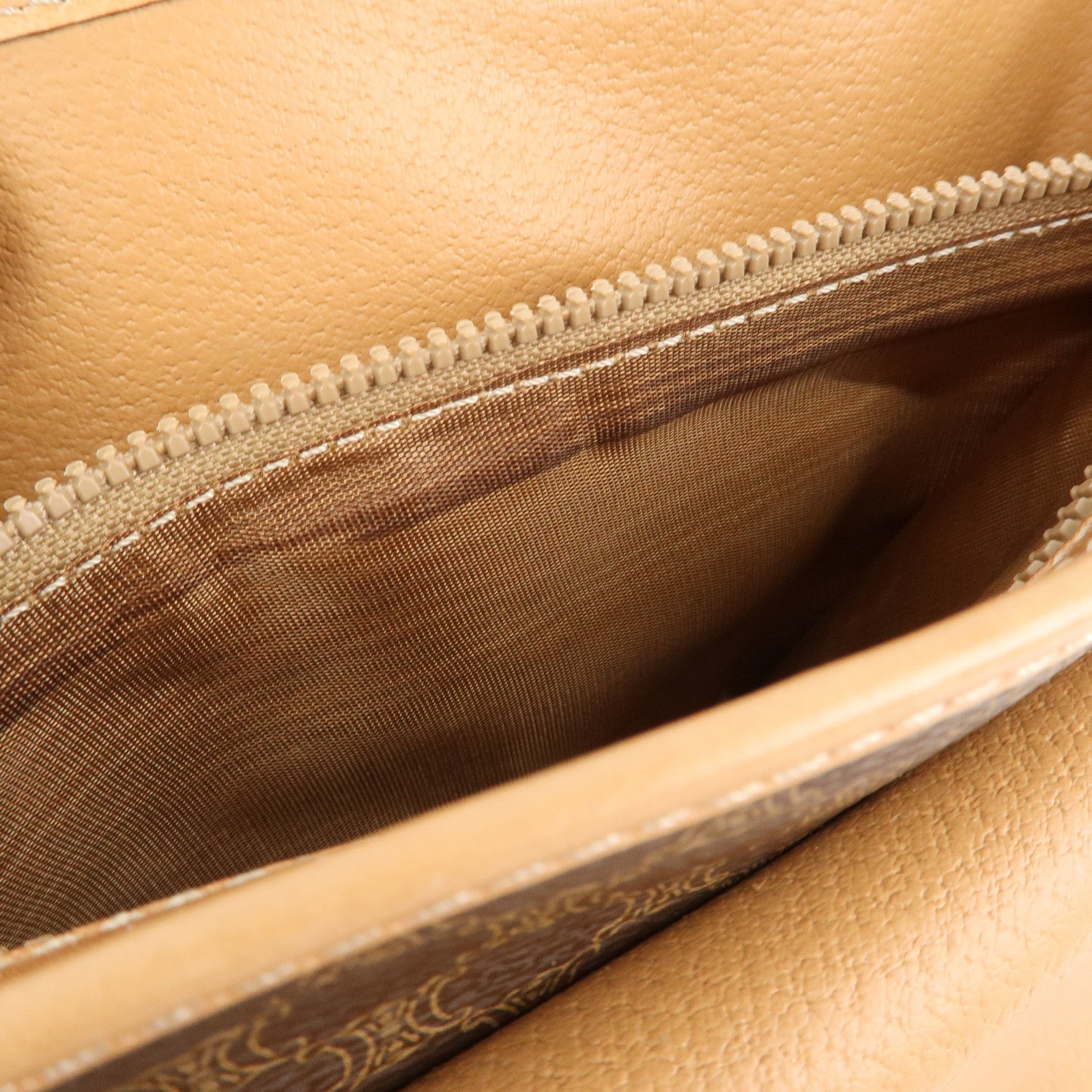 CELINE Macadam PVC Canvas Leather 2WAY Bag Shoulder Bag Brown