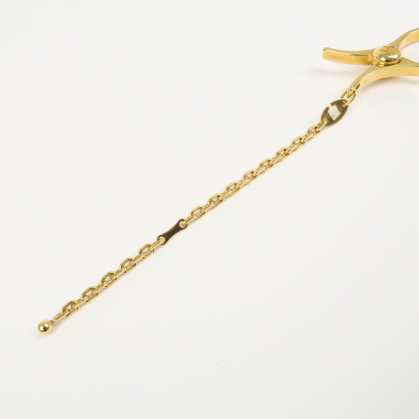 HERMES Filou Metal Glove Clip Glove Holder Gold