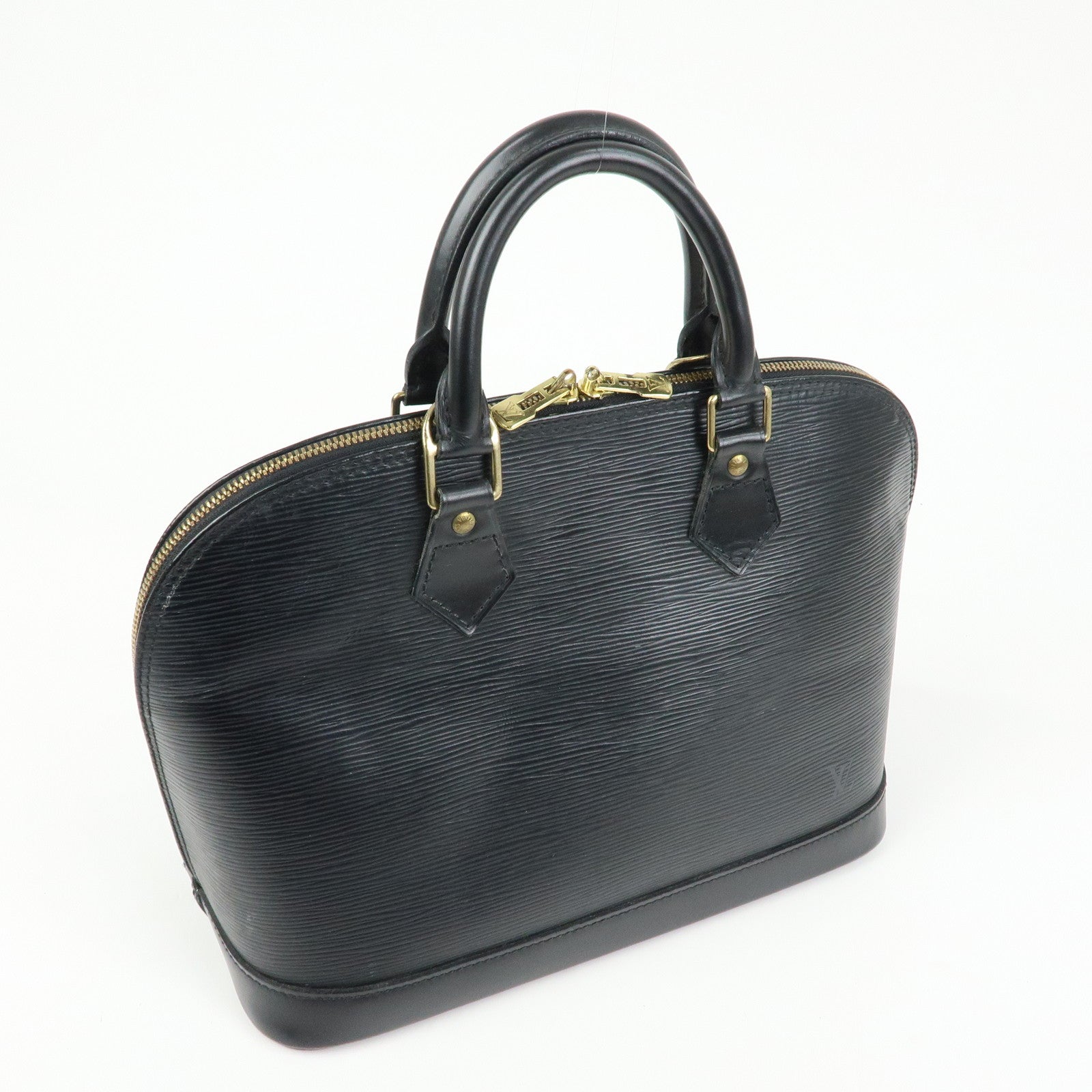 Louis Vuitton Epi Alma PM Leather Hand Bag Noir Black M52142
